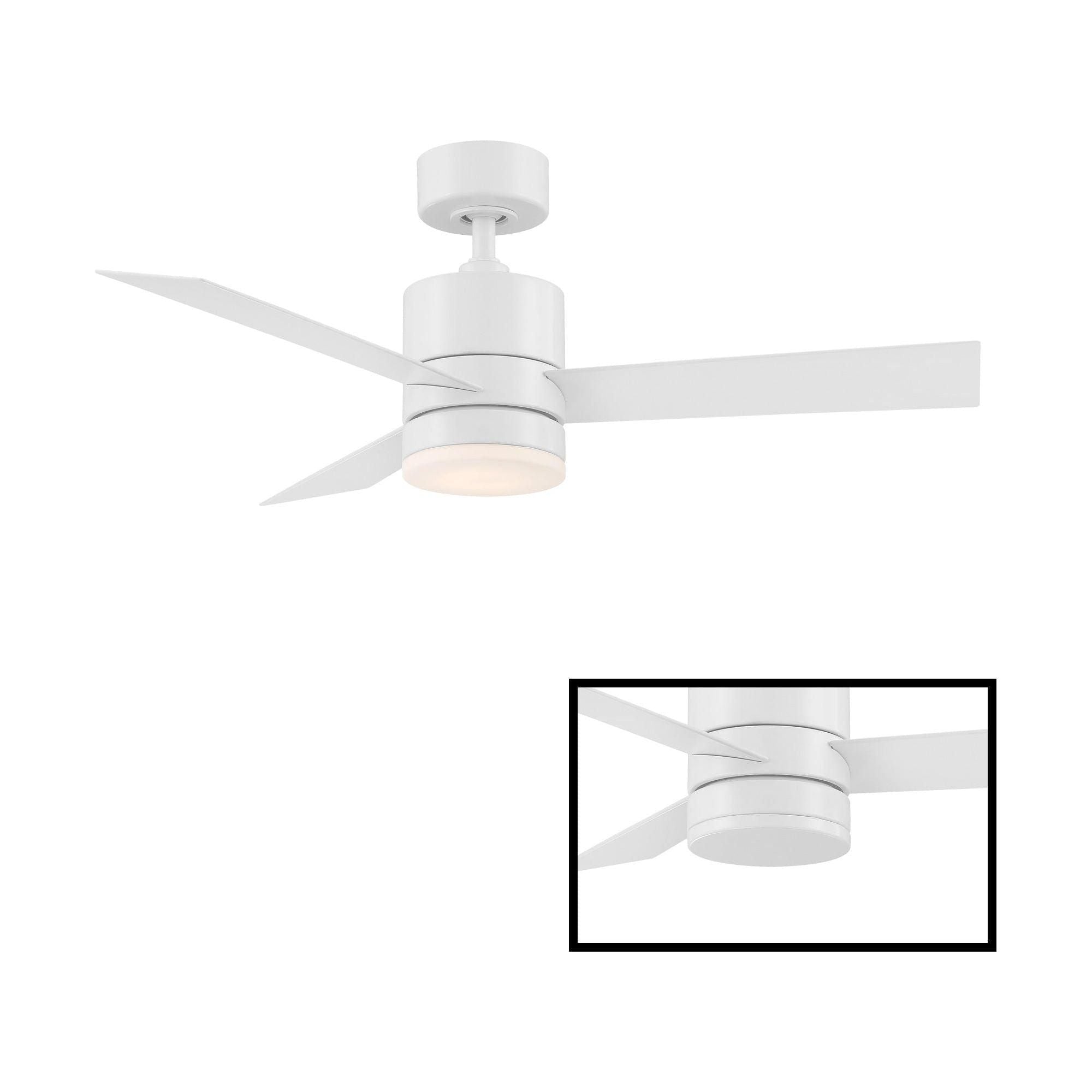 Modern Forms - Axis Indoor/Outdoor 3-Blade 44" Smart Ceiling Fan with LED Light Kit and Remote Control - Lights Canada