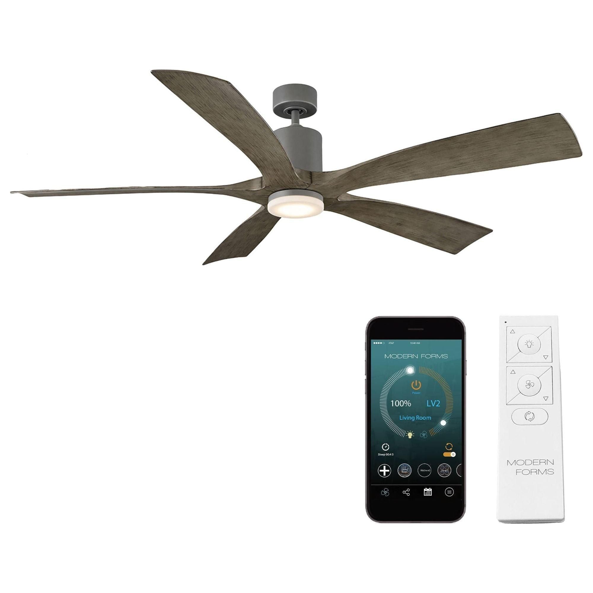 Modern Forms - Aviator Indoor/Outdoor 5-Blade 70" Smart Ceiling Fan with Remote Control - Lights Canada