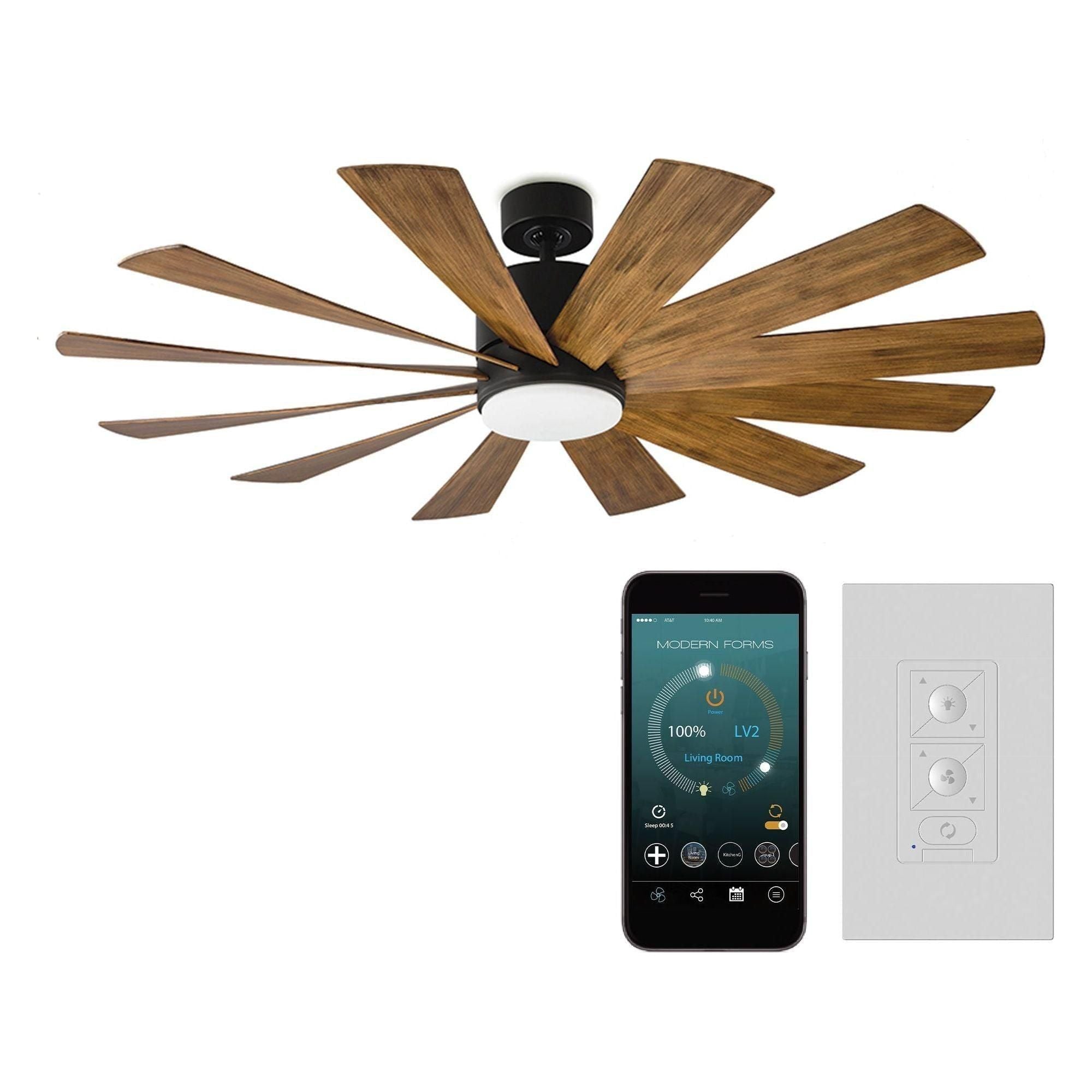Modern Forms - Windflower Indoor/Outdoor 12-Blade 60" Smart Ceiling Fan with LED Light Kit - Lights Canada