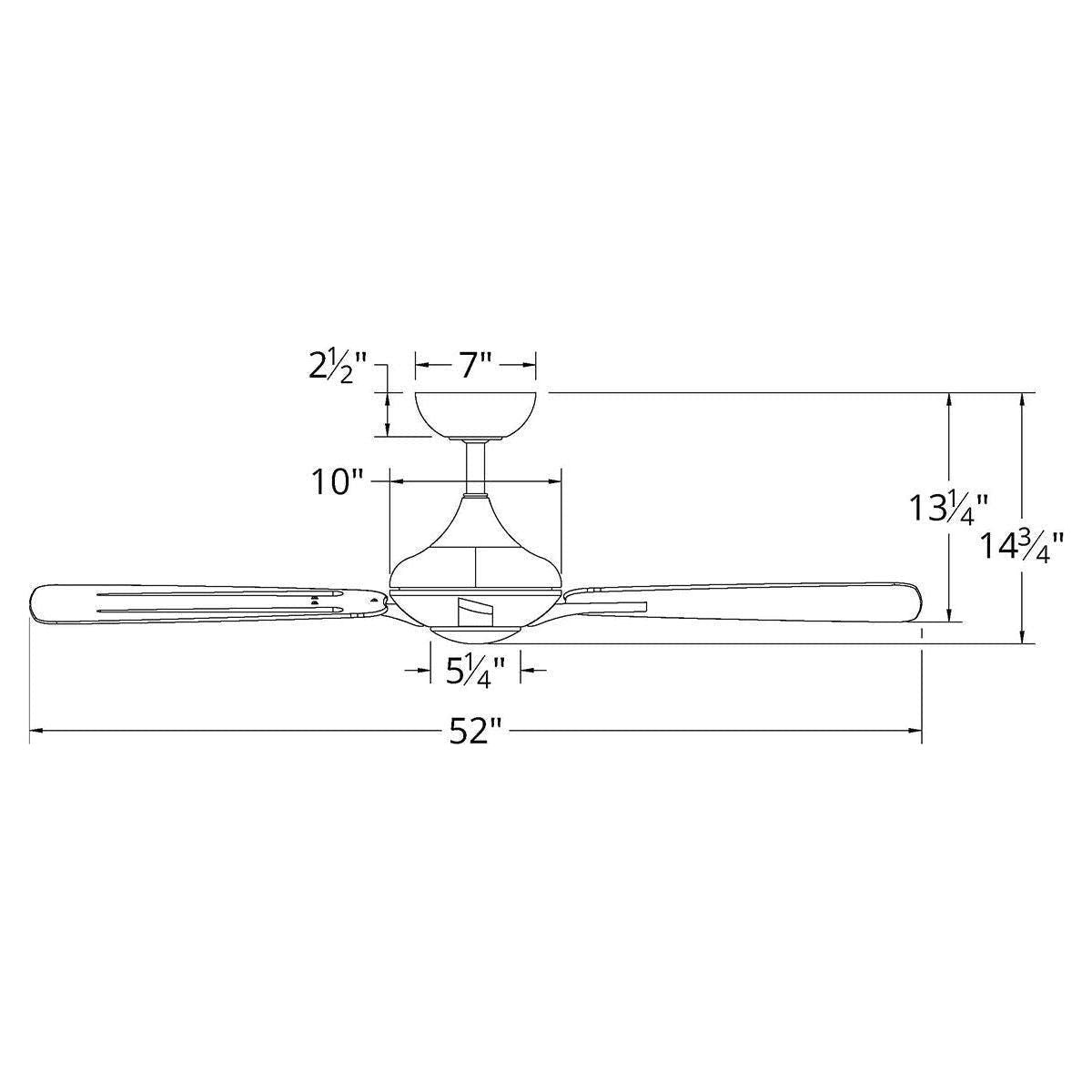 Modern Forms - Mykonos 3 Indoor/Outdoor 3-Blade 52" Smart Ceiling Fan with LED Light Kit and Remote Control - Lights Canada