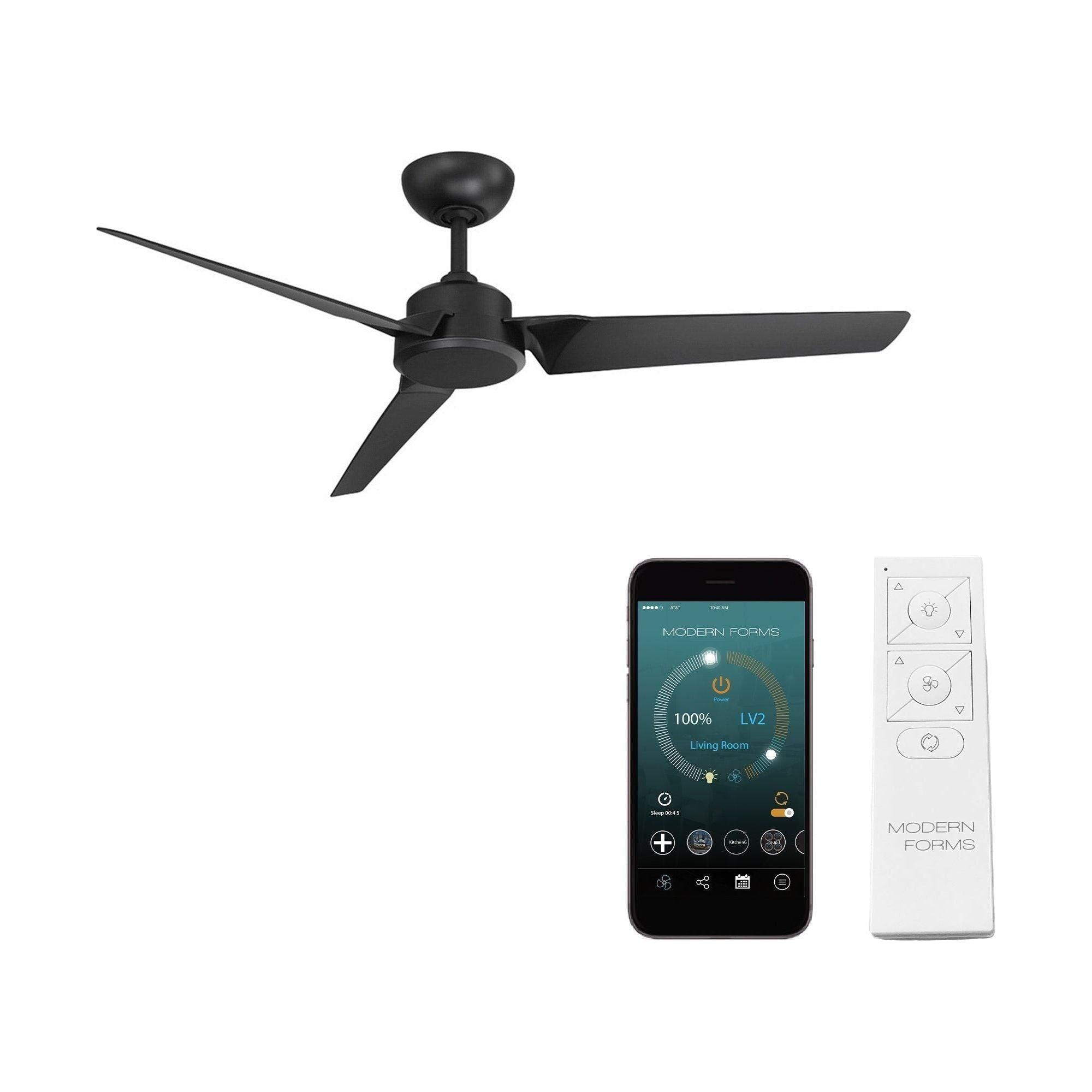 Modern Forms - Roboto Indoor/Outdoor 3-Blade 52" Smart Ceiling Fan with Remote Control - Lights Canada