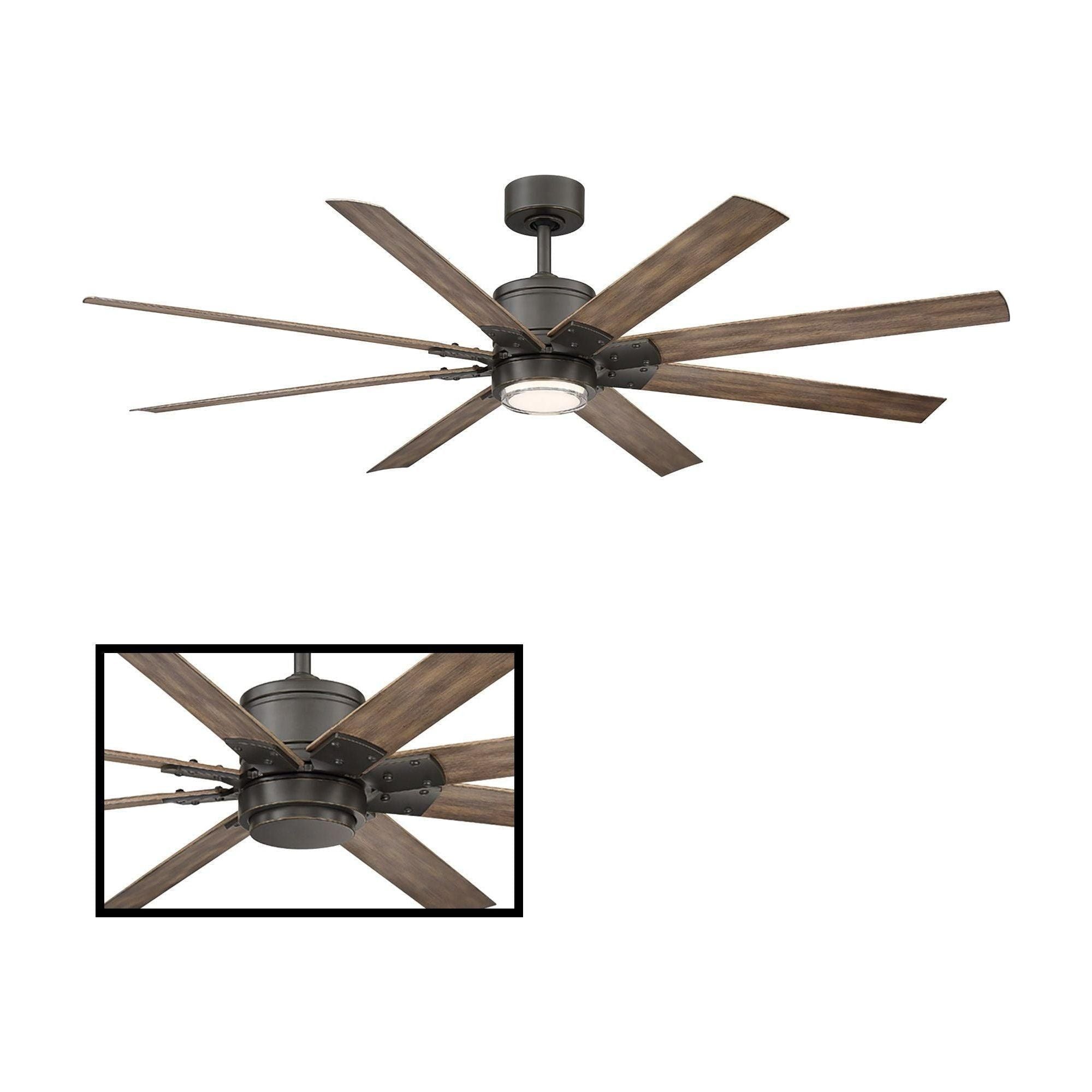 Modern Forms - Renegade Indoor/Outdoor 8-Blade 52" Smart Ceiling Fan with LED Light Kit and Remote Control - Lights Canada