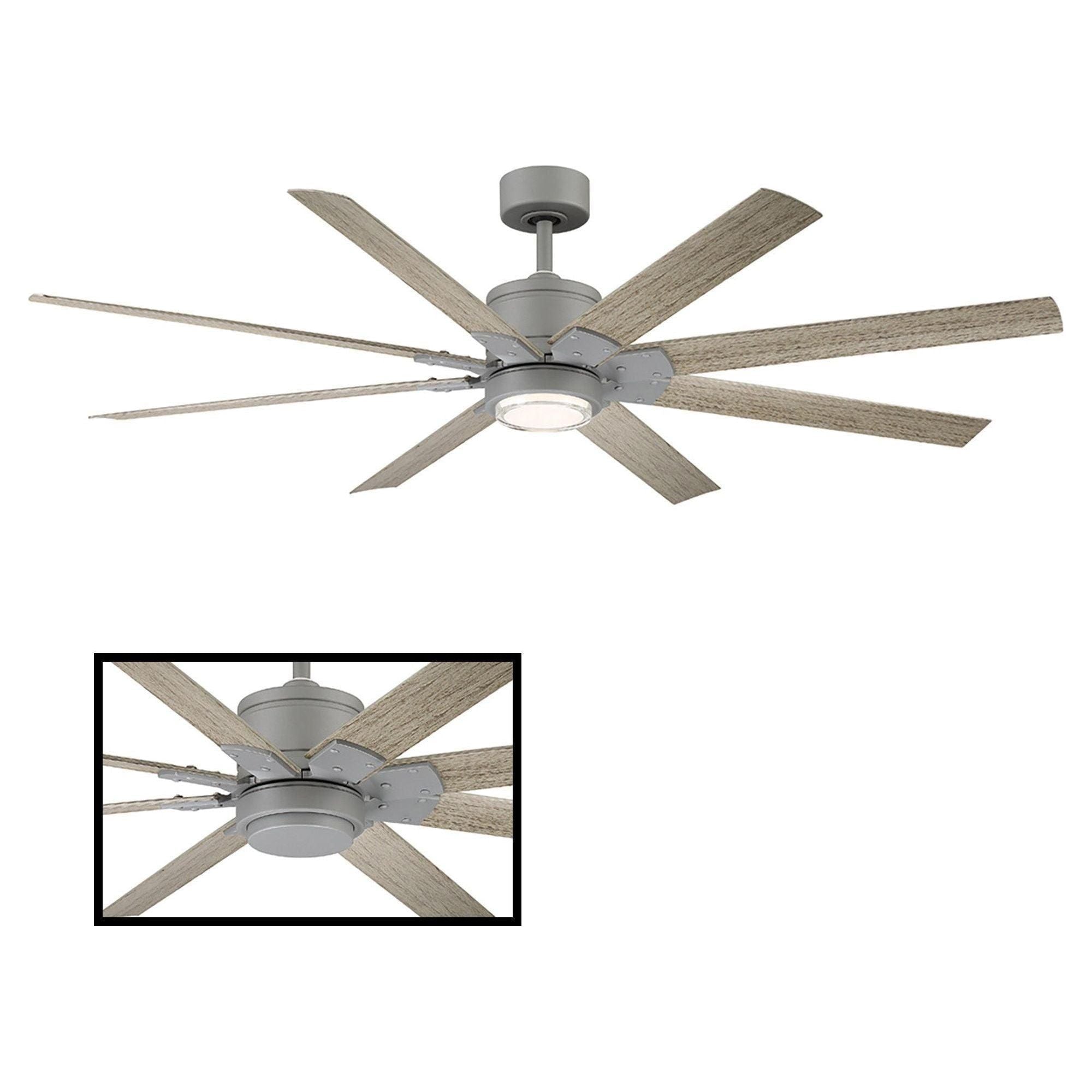Modern Forms - Renegade Indoor/Outdoor 8-Blade 66" Smart Ceiling Fan with LED Light Kit and Remote Control - Lights Canada