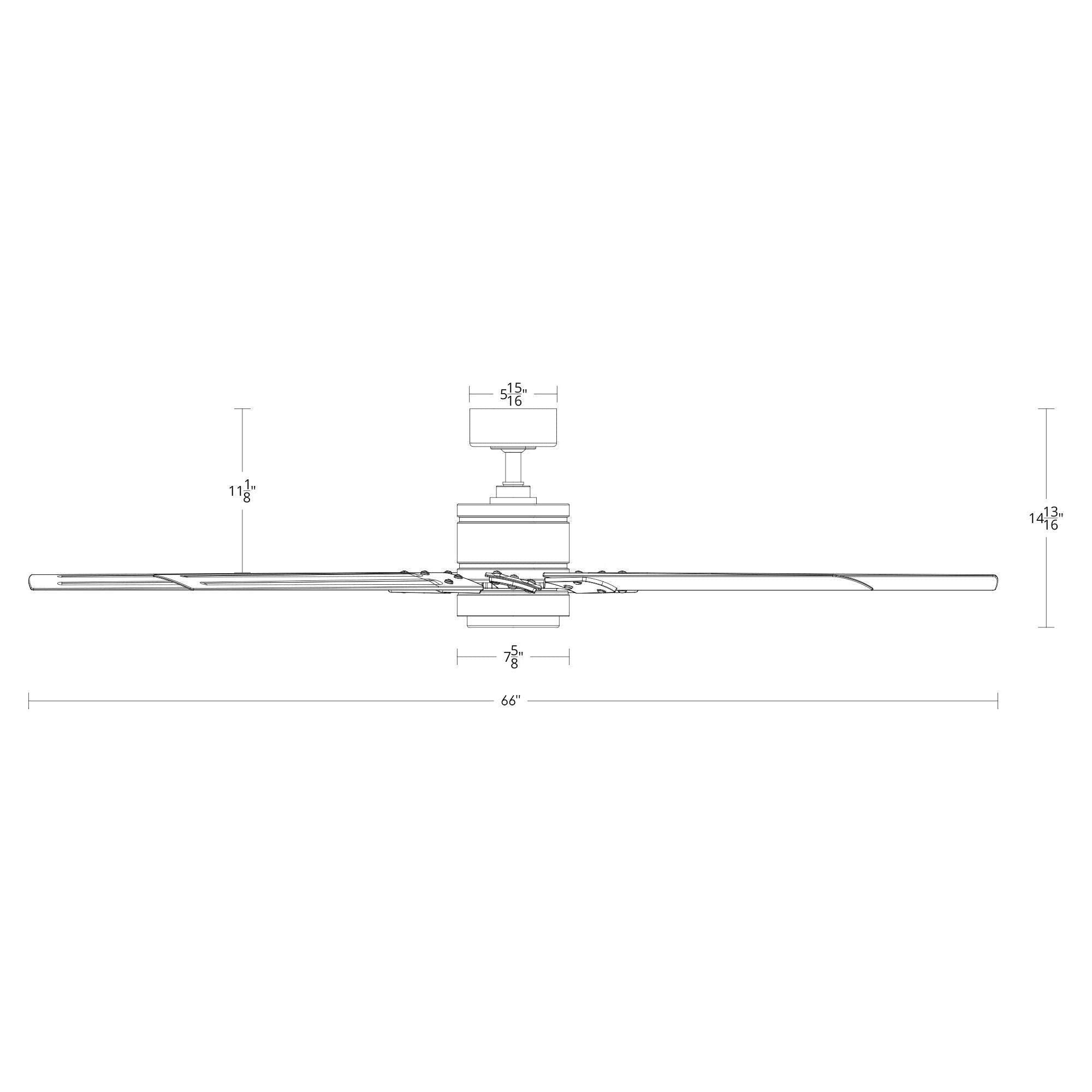 Modern Forms - Renegade Indoor/Outdoor 8-Blade 66" Smart Ceiling Fan with LED Light Kit and Remote Control - Lights Canada