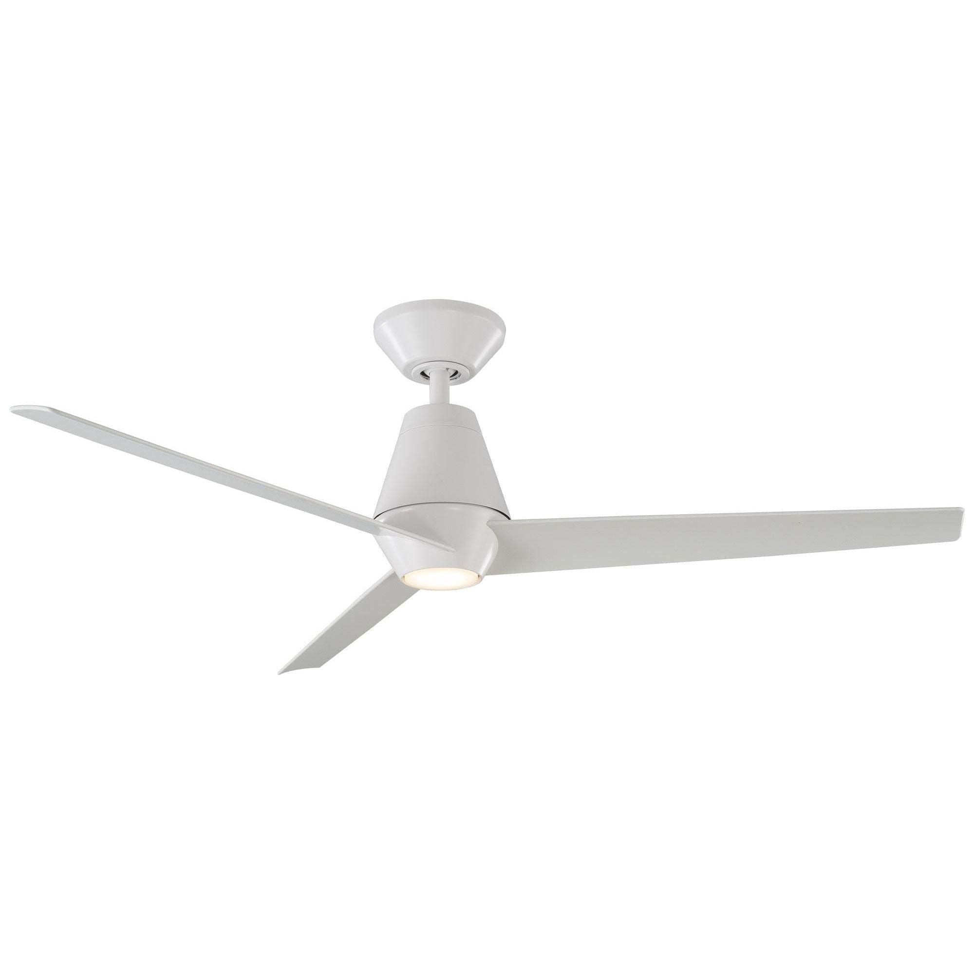 Modern Forms - Slim Indoor/Outdoor 3-Blade 52" Smart Ceiling Fan with LED Light Kit and Remote Control - Lights Canada