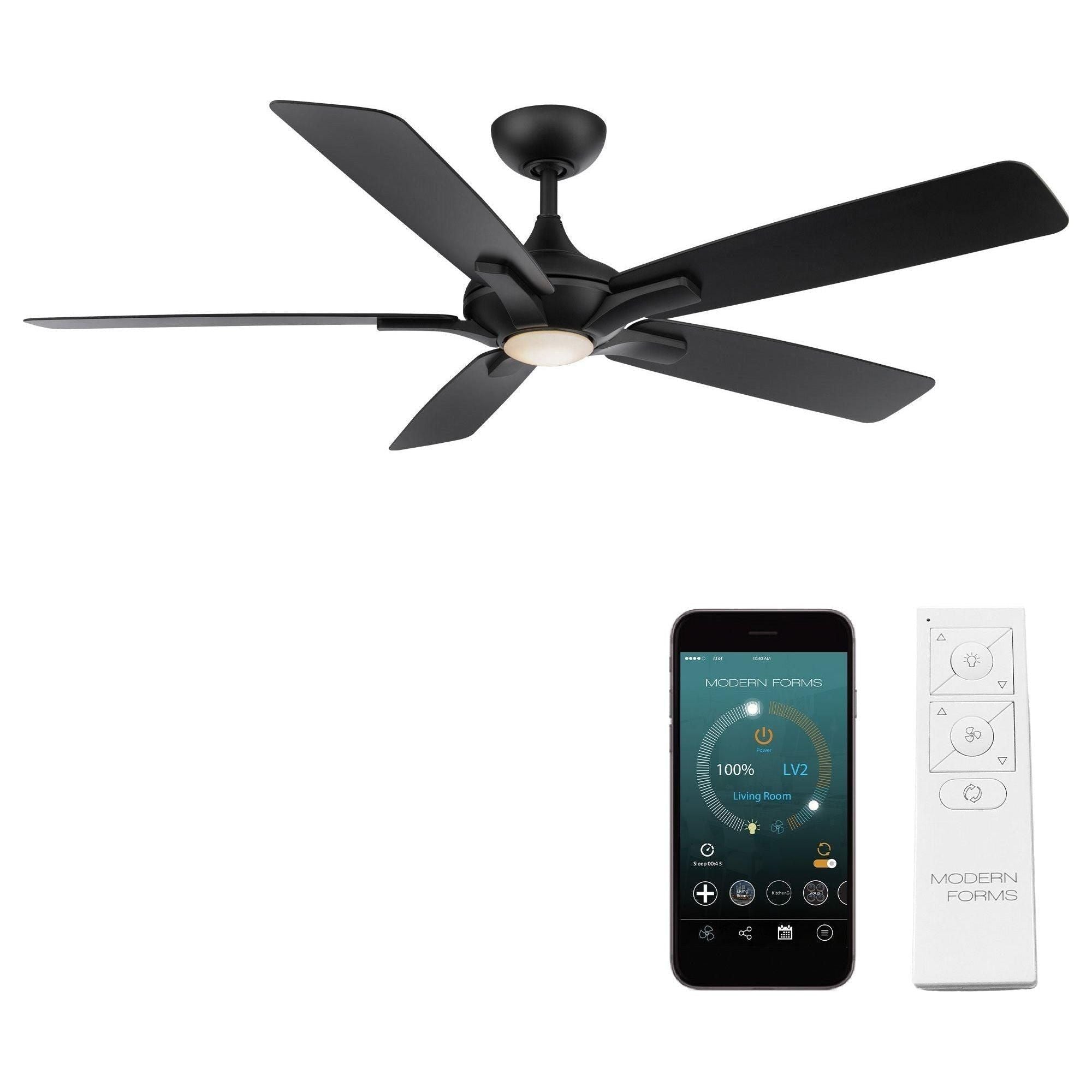 Modern Forms - Mykonos 5 Indoor/Outdoor 5-Blade 60" Smart Ceiling Fan with LED Light Kit and Remote Control - Lights Canada