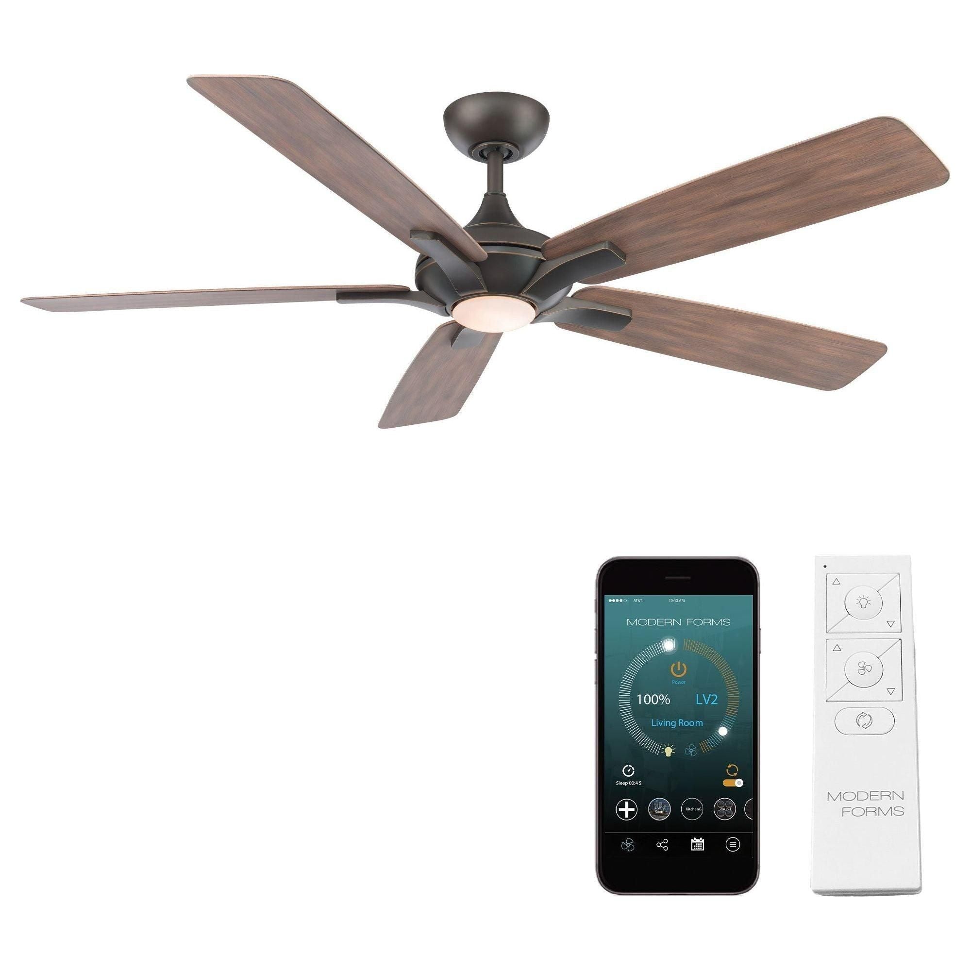 Modern Forms - Mykonos 5 Indoor/Outdoor 5-Blade 60" Smart Ceiling Fan with LED Light Kit and Remote Control - Lights Canada