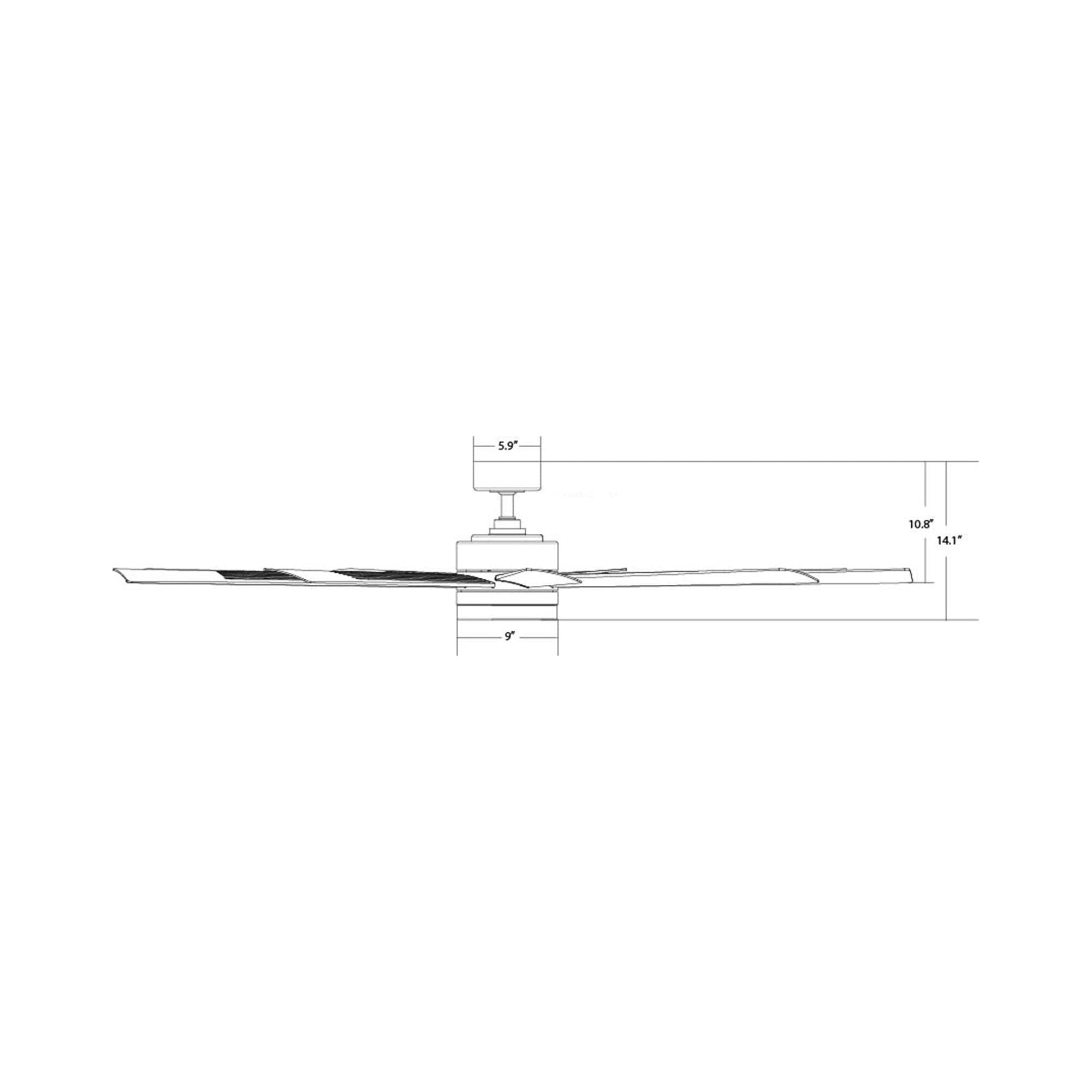 Modern Forms - Wynd XL Indoor/Outdoor 9-Blade 72" Smart Ceiling Fan with LED Light Kit and Remote Control - Lights Canada
