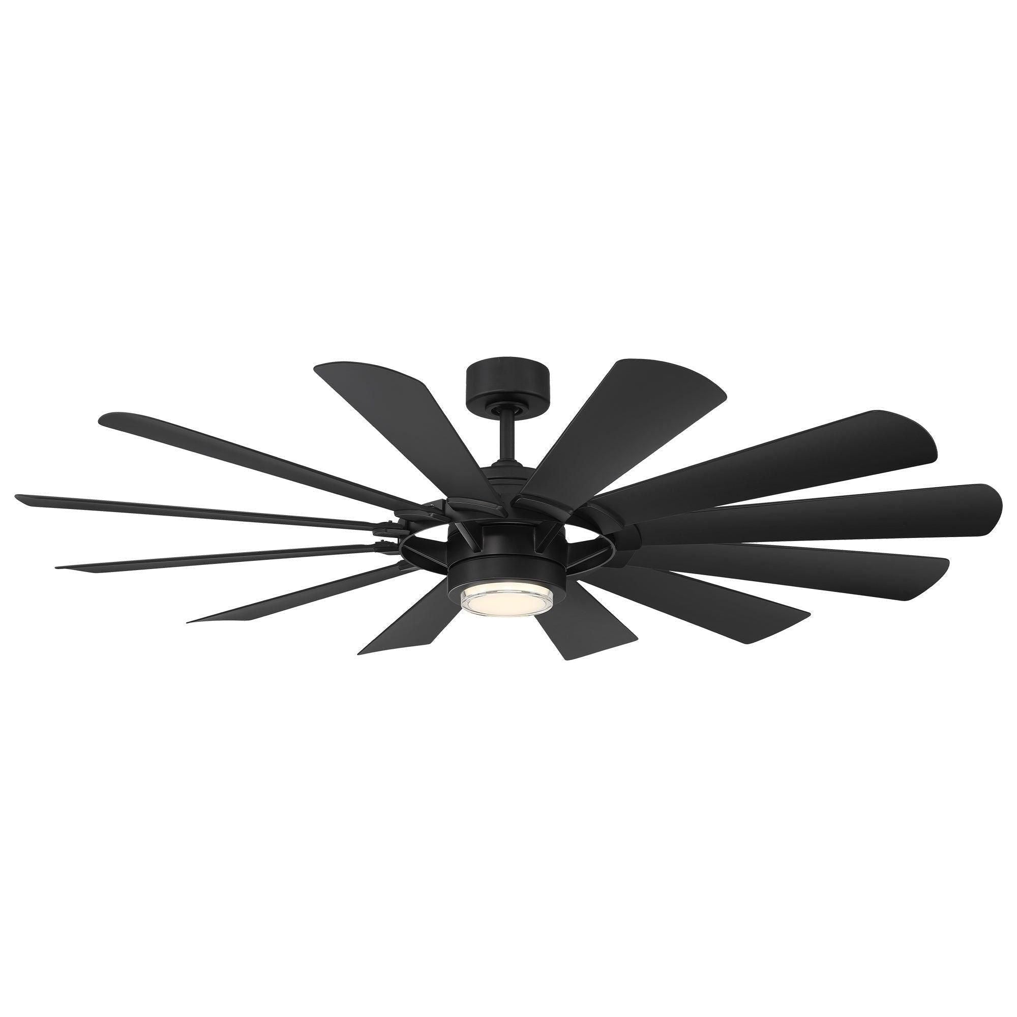 Modern Forms - Wyndmill Indoor/Outdoor 12-Blade 65" Smart Ceiling Fan with LED Light Kit and Remote Control - Lights Canada