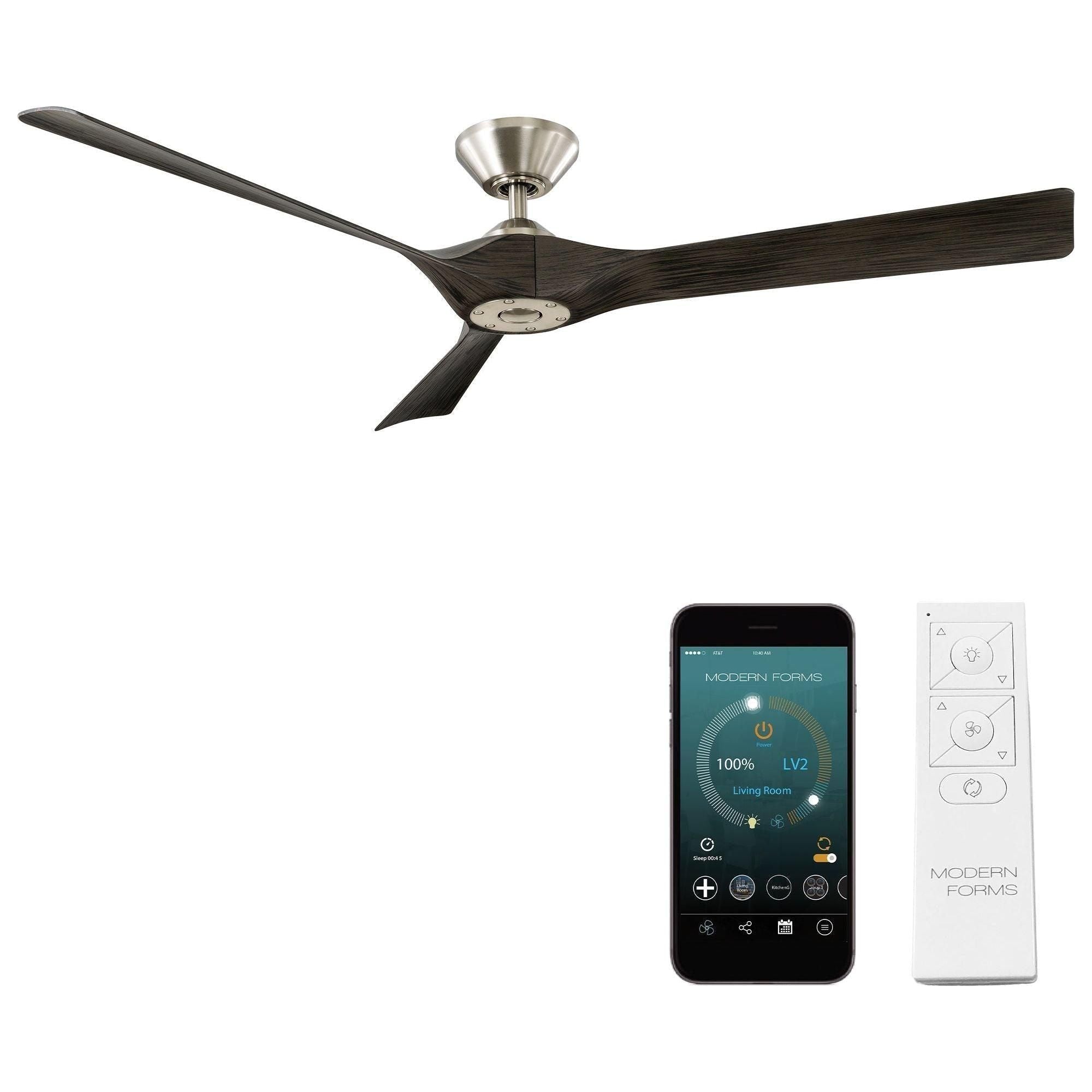 Modern Forms - Torque Indoor/Outdoor 3-Blade 58" Smart Ceiling Fan with Remote Control - Lights Canada