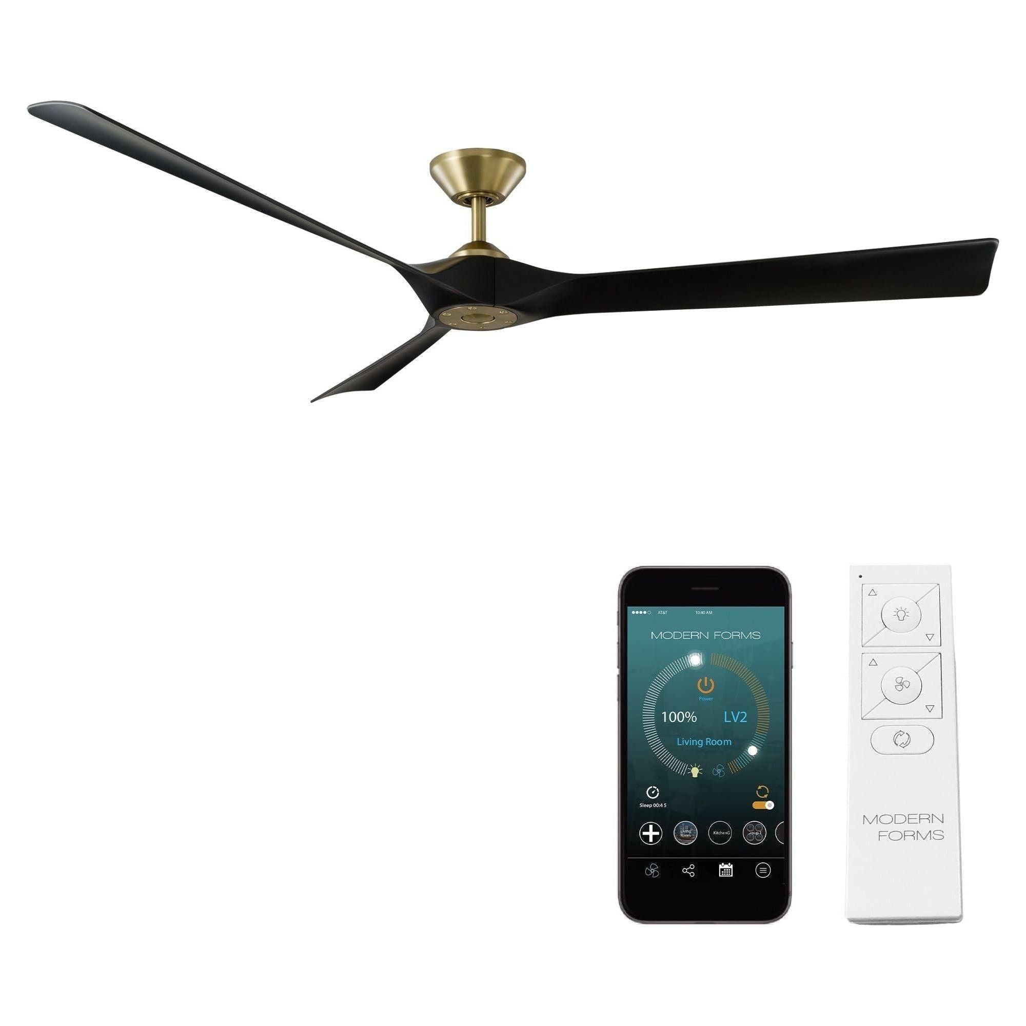 Modern Forms - Torque Indoor/Outdoor 3-Blade 70" Smart Ceiling Fan with Remote Control - Lights Canada