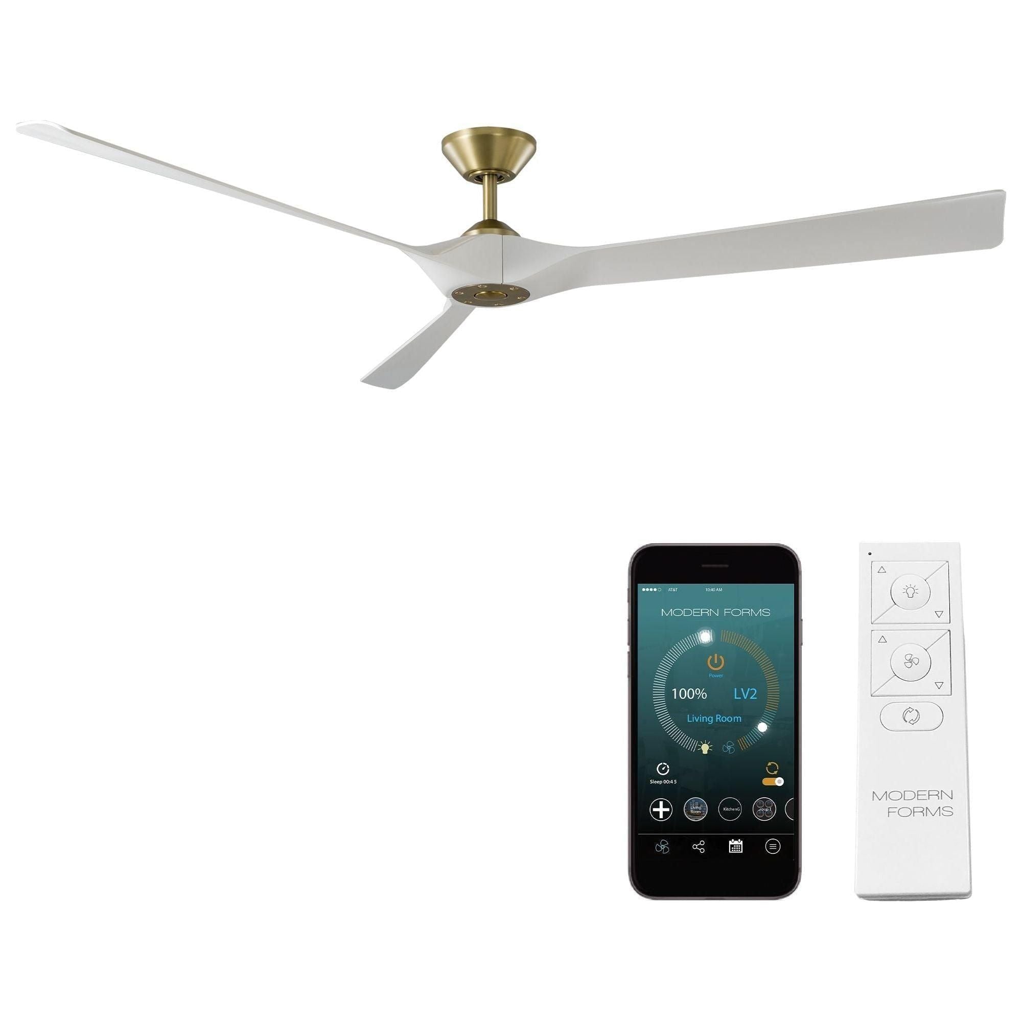 Modern Forms - Torque Indoor/Outdoor 3-Blade 70" Smart Ceiling Fan with Remote Control - Lights Canada