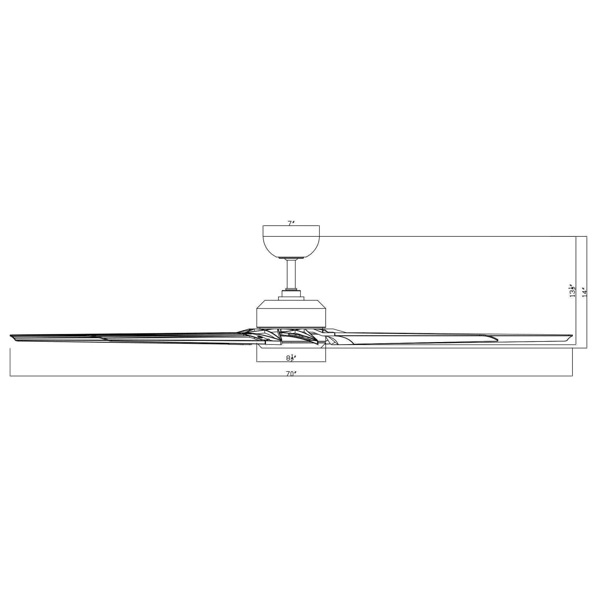 Modern Forms - Roboto XL Indoor/Outdoor 8-Blade 70" Smart Ceiling Fan with Remote Control - Lights Canada