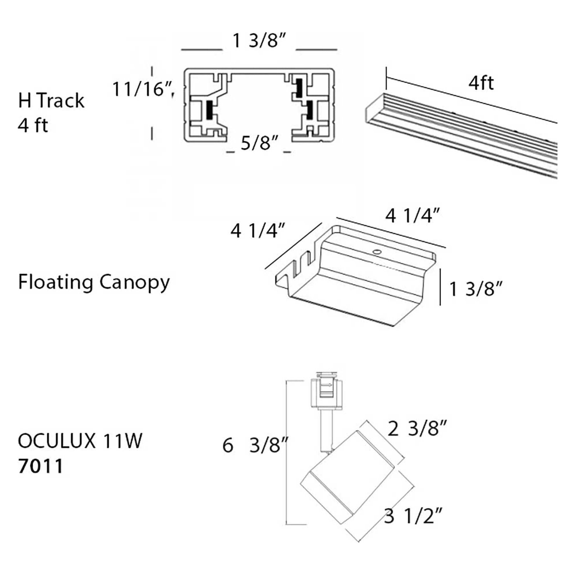 WAC Lighting - Oculux LED Energy Star 3 Light Track Kit - Lights Canada