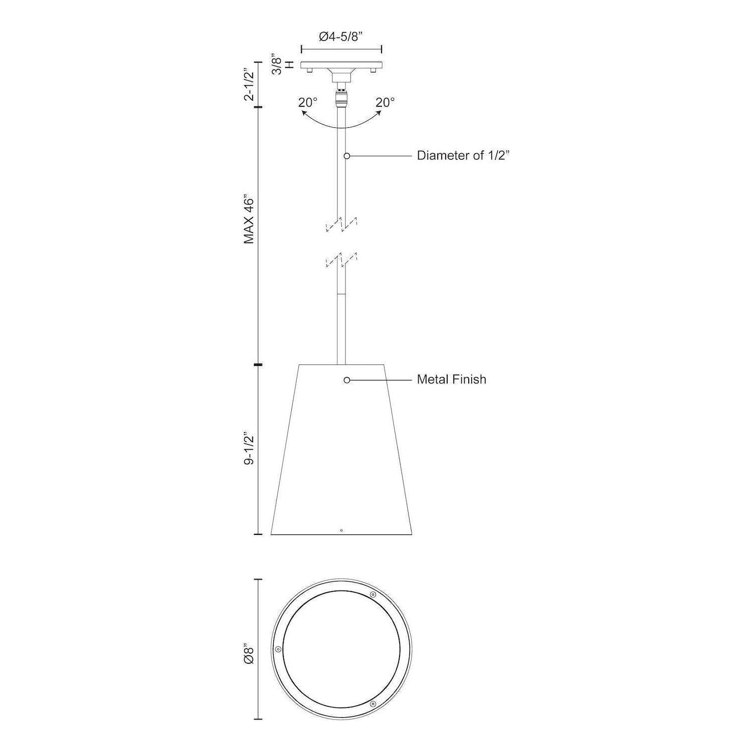 Kuzco - Hartford LED Exterior Pendant - Lights Canada