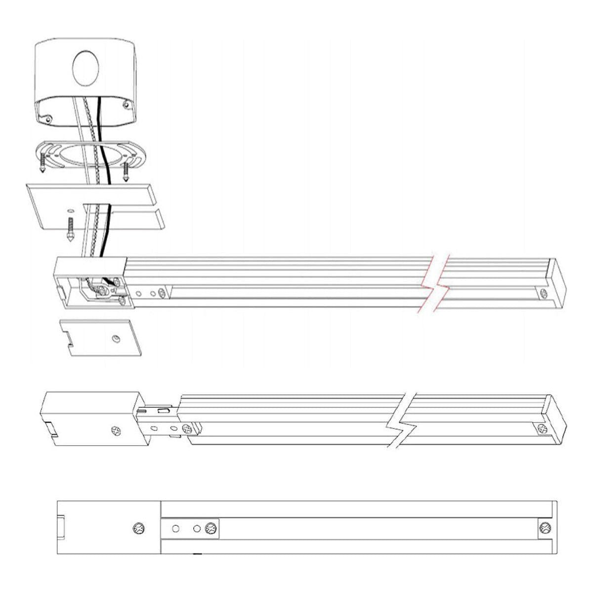 WAC Lighting - H Track Live End Connector - Lights Canada