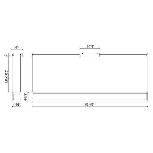 Kuzco - Plaza 60" Linear Pendant - Lights Canada