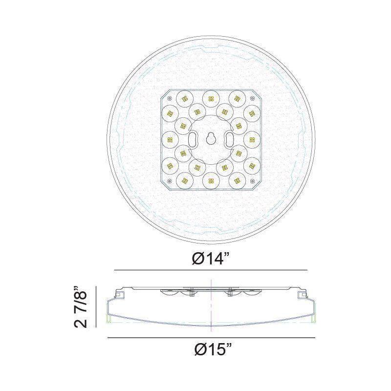 Matteo - Alexandre 15" 1-Light Flush Mount - Lights Canada