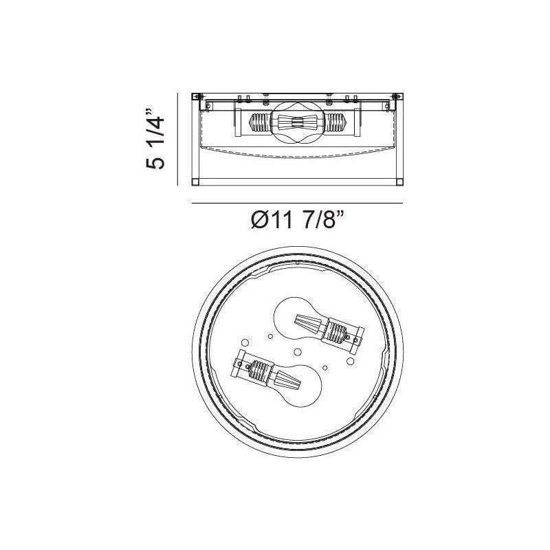 Matteo - Framerton 2-Light Flush Mount - Lights Canada