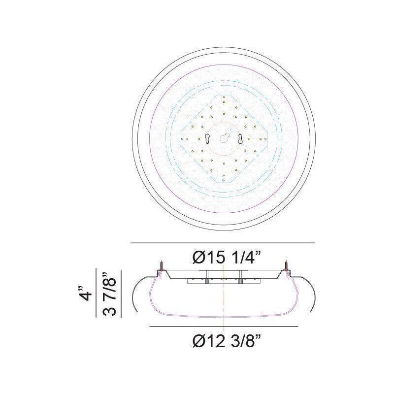 Matteo - Milia 15" 1-Light Flush Mount - Lights Canada