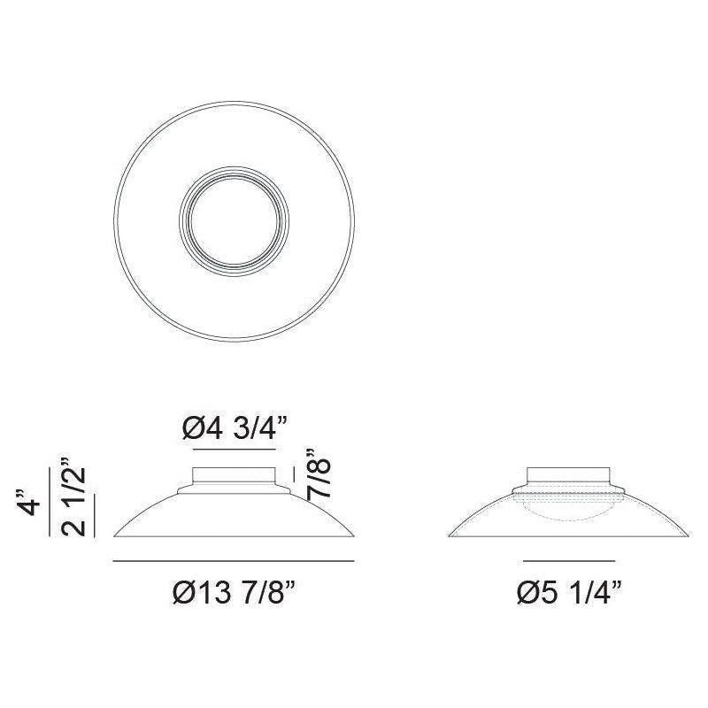 Matteo - Luna 14" 1-Light Flush Mount - Lights Canada