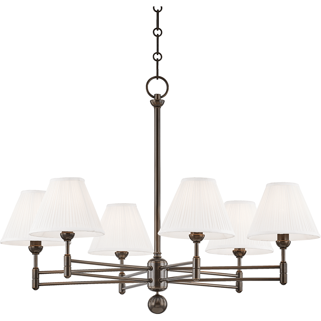Hudson Valley Lighting - Classic No.1 6 Light Chandelier - Lights Canada