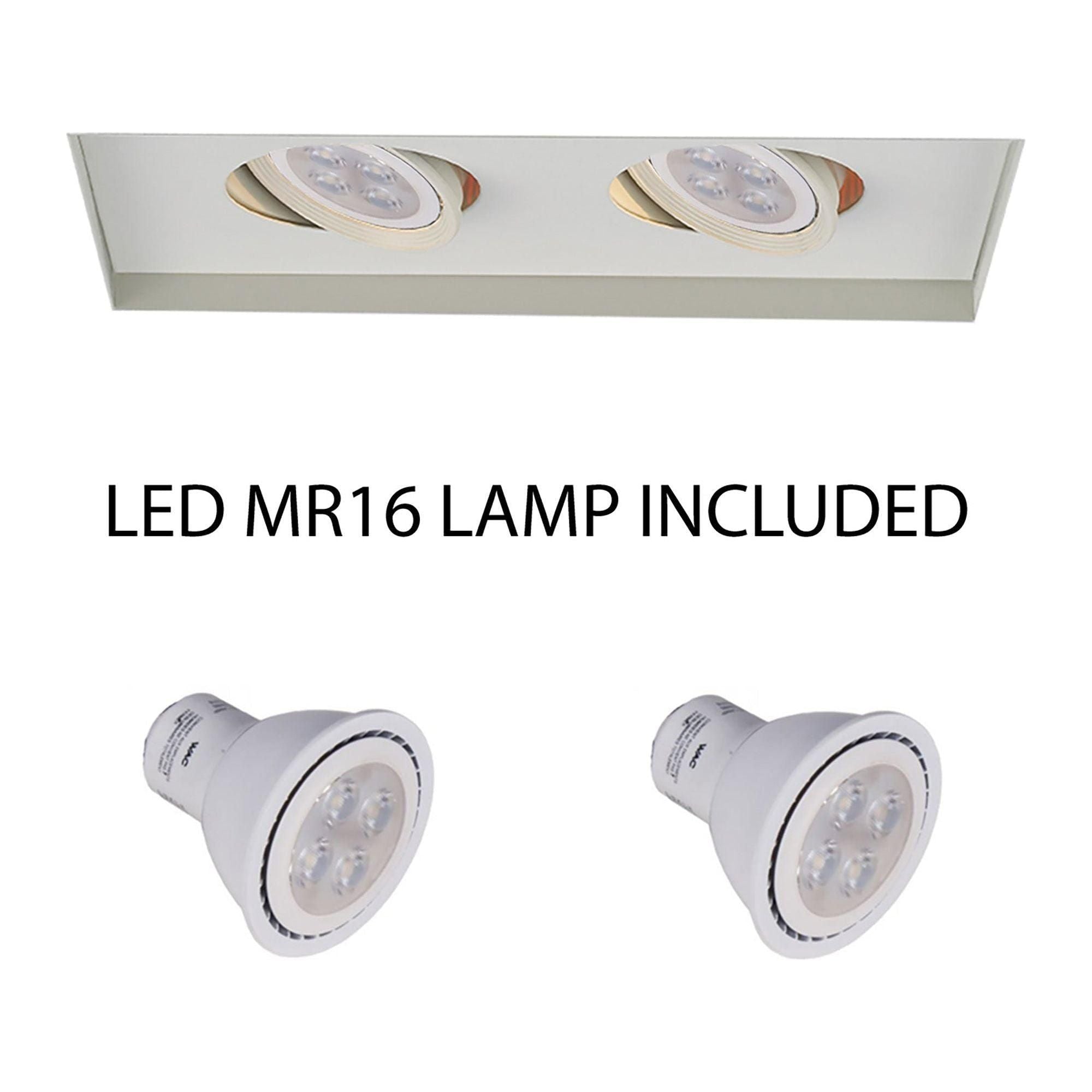 WAC Lighting - Low Voltage Multiple Two Light Invisible Trim with LED Bulb - Lights Canada
