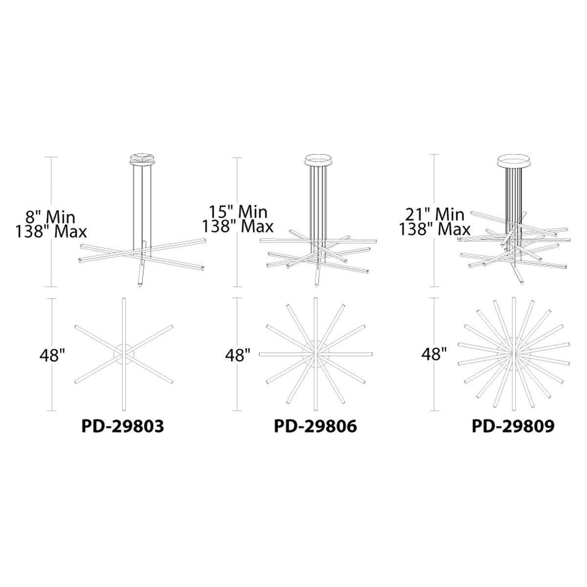 dweLED - Stack 48" LED Pendant - Lights Canada