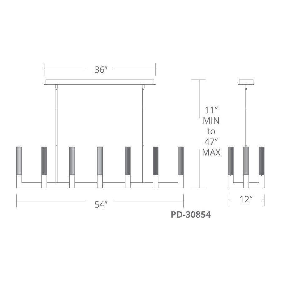 Modern Forms - Cinema 54" LED Chandelier - Lights Canada