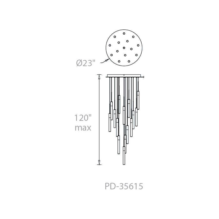 Modern Forms - Magic LED 15 Light Round Chandelier - Lights Canada
