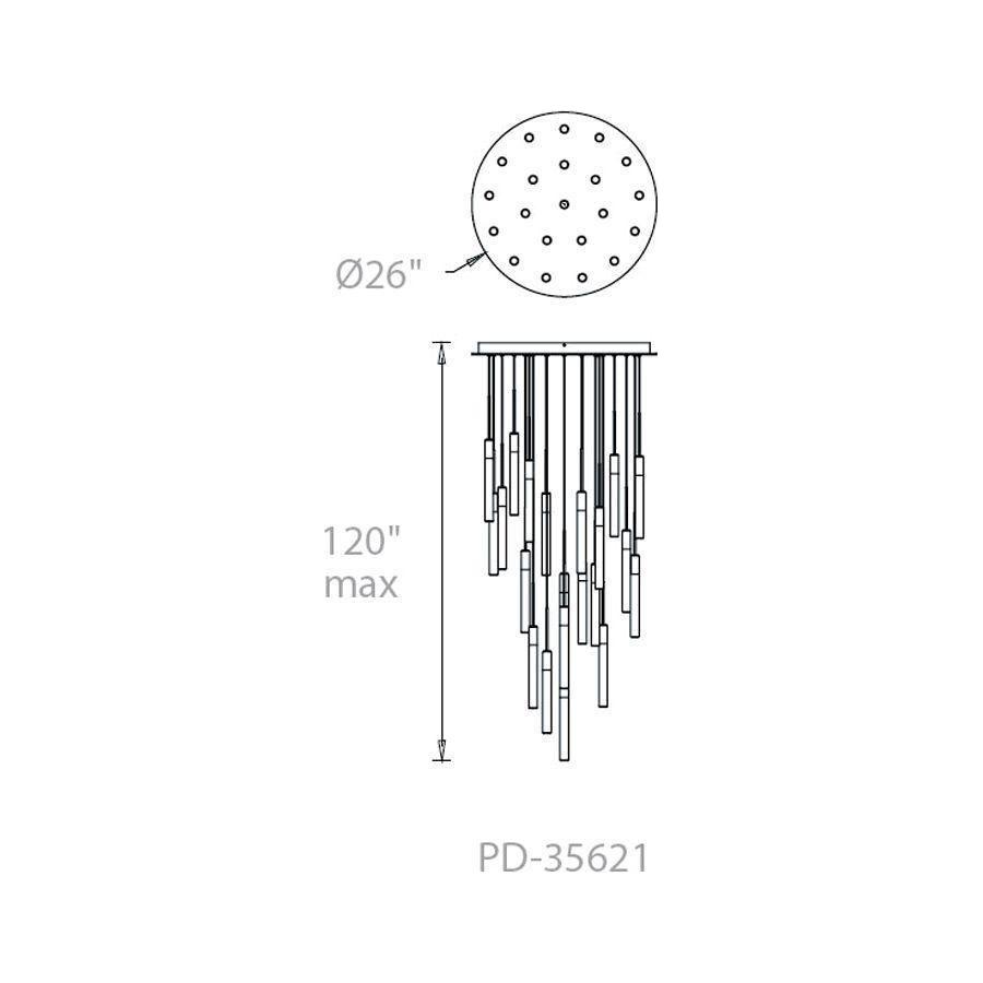 Modern Forms - Magic LED 21 Light Round Chandelier - Lights Canada