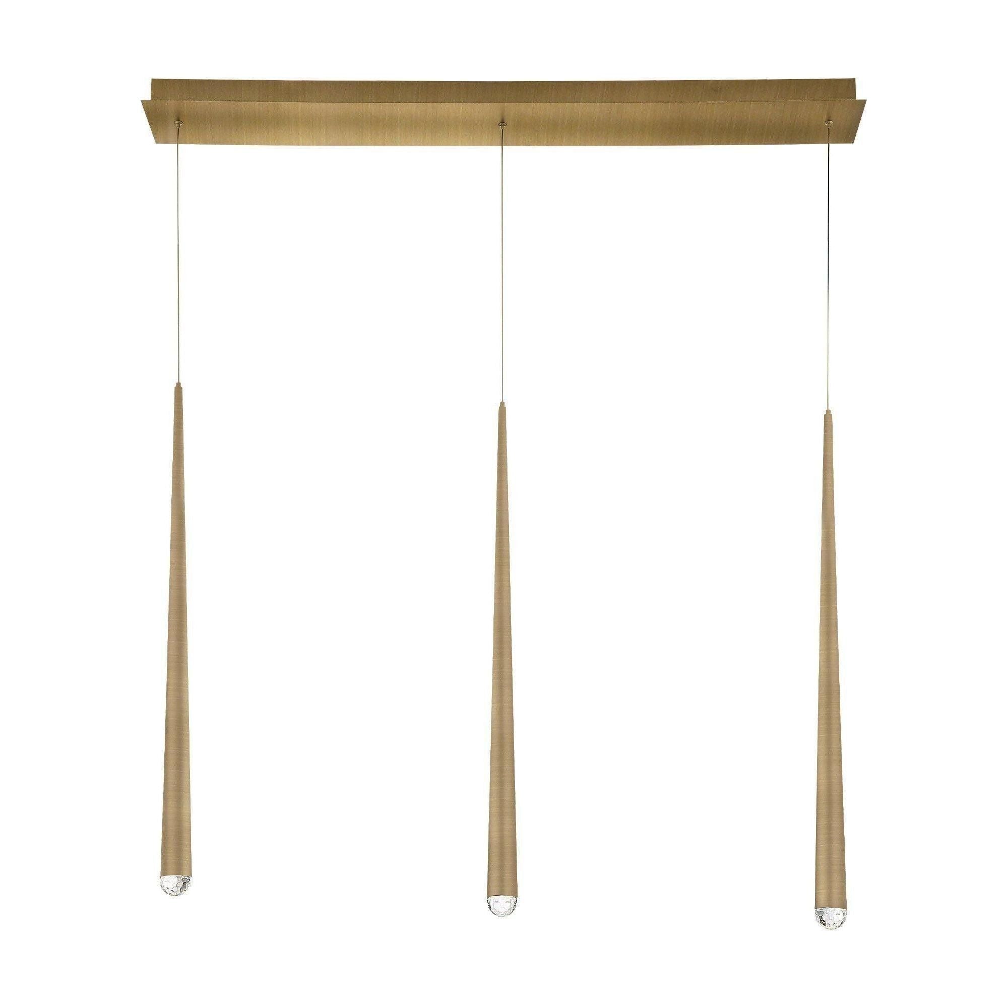 Modern Forms - Cascade LED 3 Light Crystal Linear Chandelier - Lights Canada