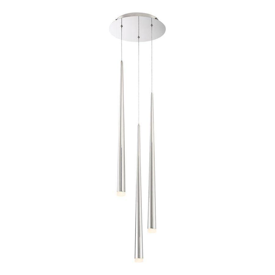 Modern Forms - Cascade LED 3 Light Etched Glass Round Chandelier - Lights Canada