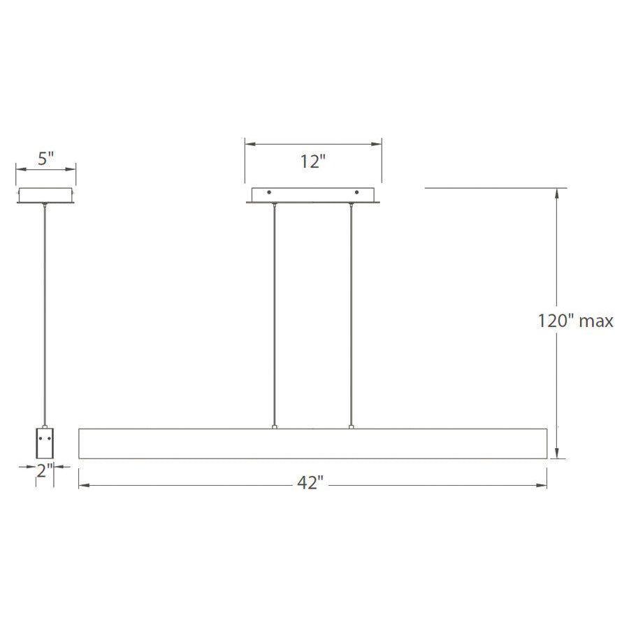 Modern Forms - BDSM 42" LED Linear Pendant - Lights Canada