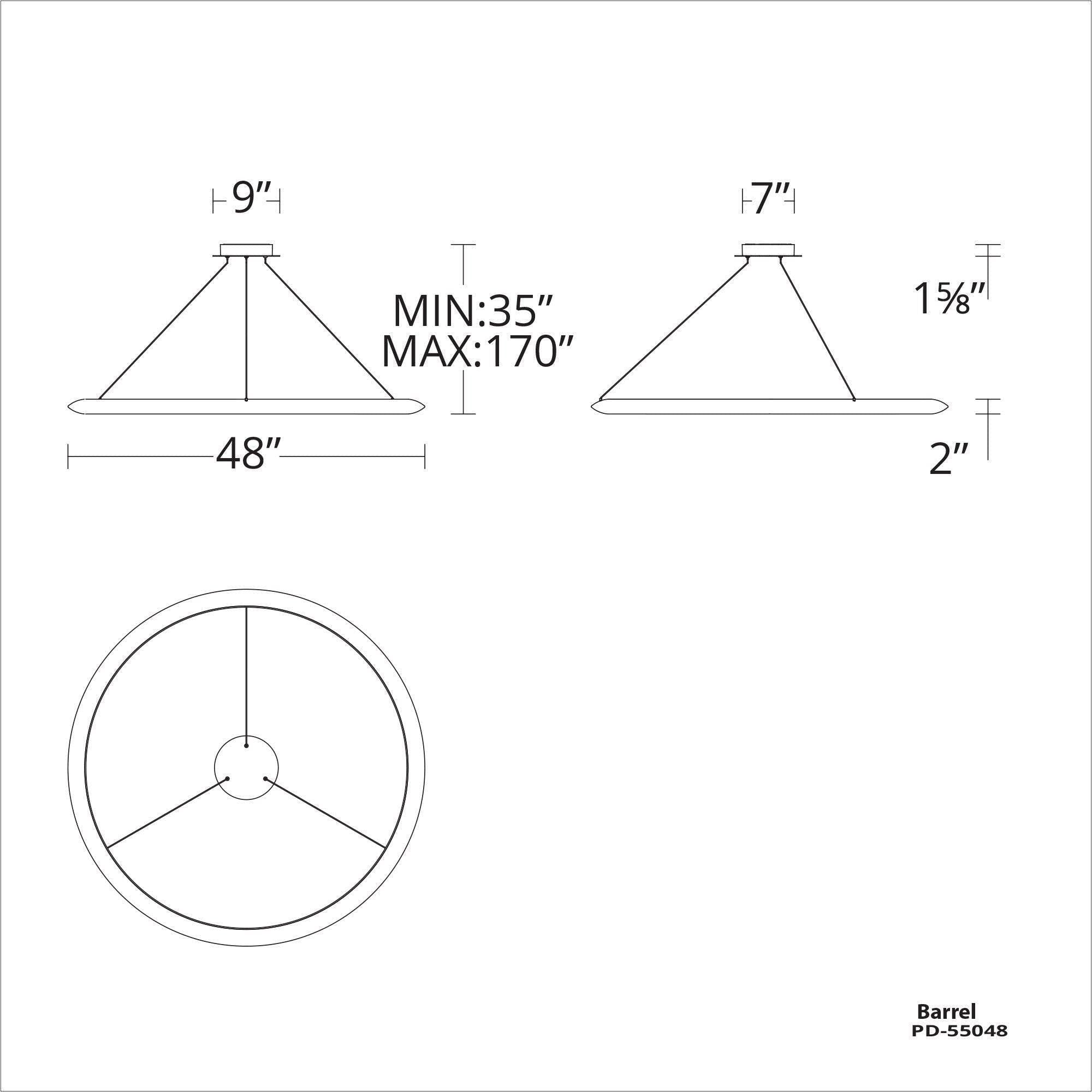 Modern Forms - The Ring 48" LED Round Pendant - Lights Canada