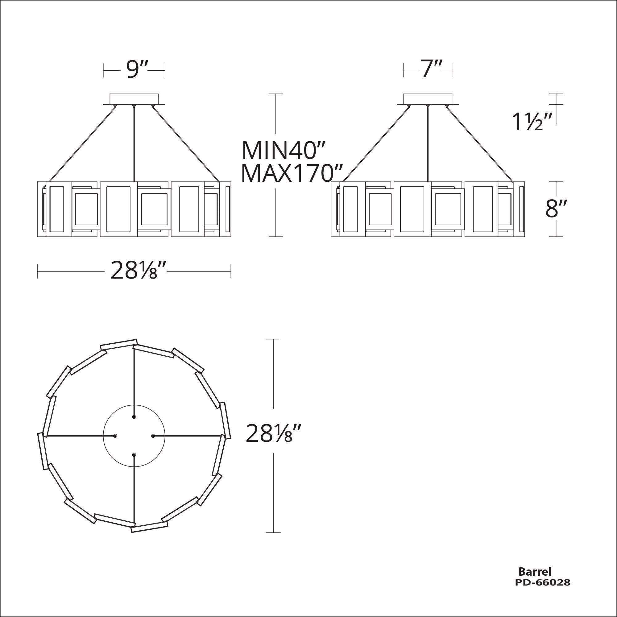 Modern Forms - Fury 28" LED Round Chandelier - Lights Canada