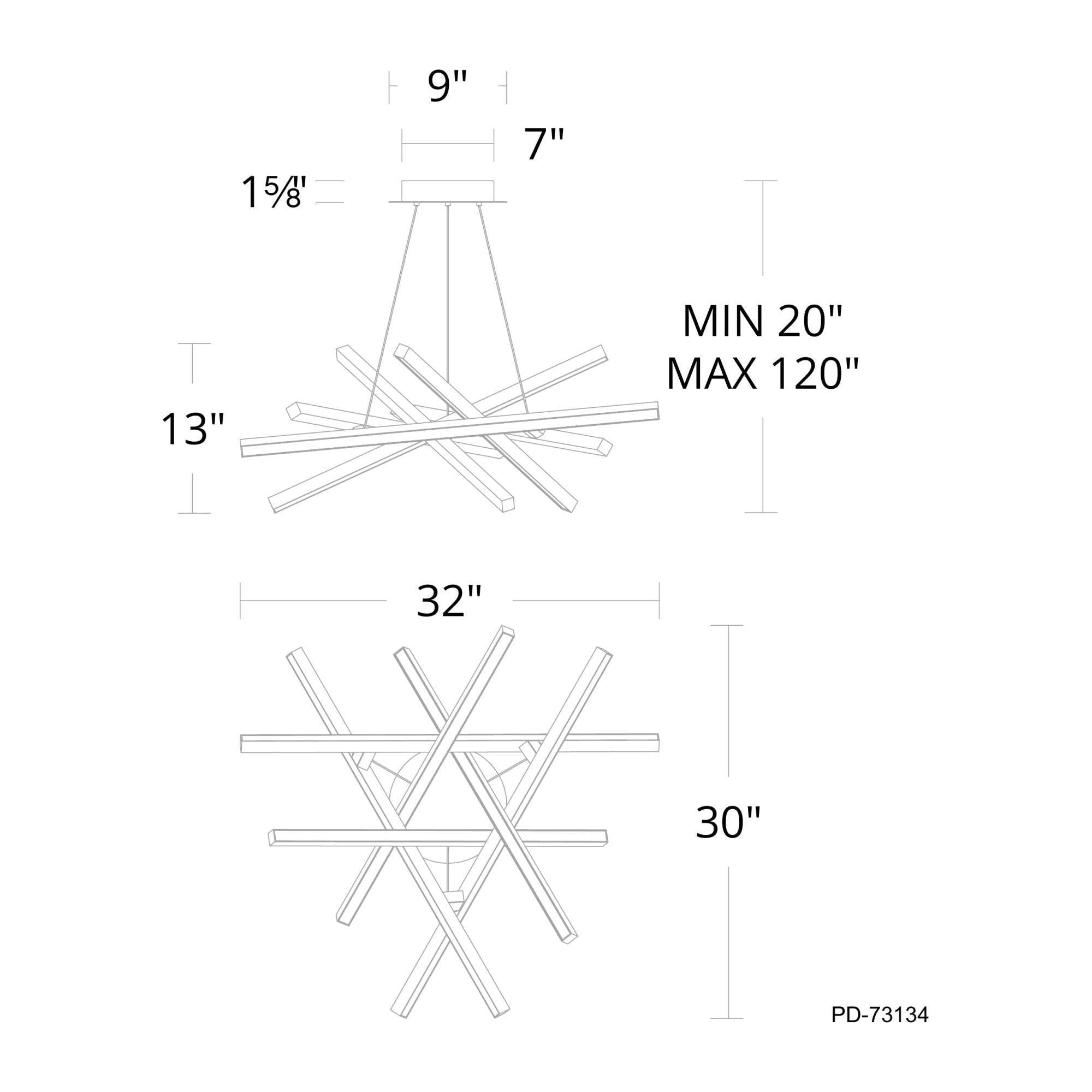 dweLED - Parallax 32" LED Pendant - Lights Canada
