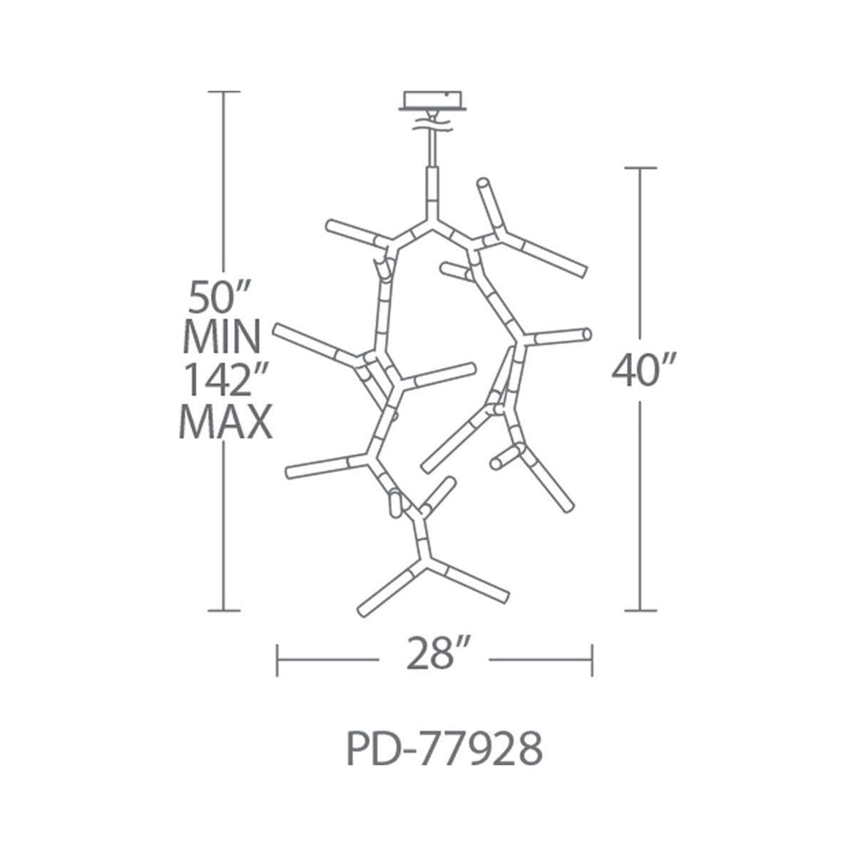 Modern Forms - Isotope 40" LED Vertical Pendant - Lights Canada