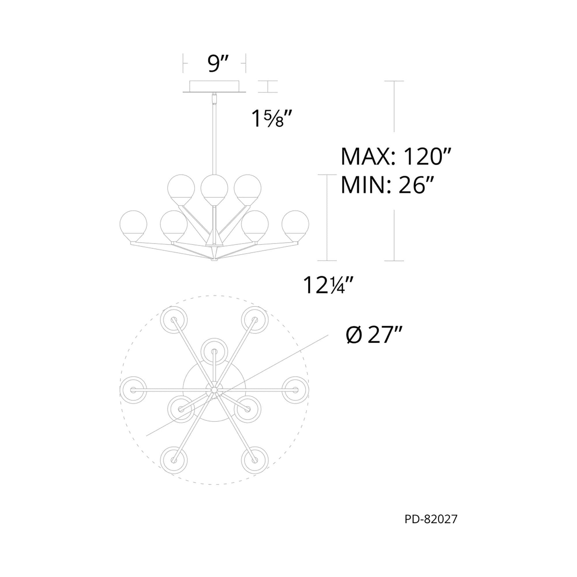 Modern Forms - Double Bubble 27" LED 9 Light Chandelier - Lights Canada