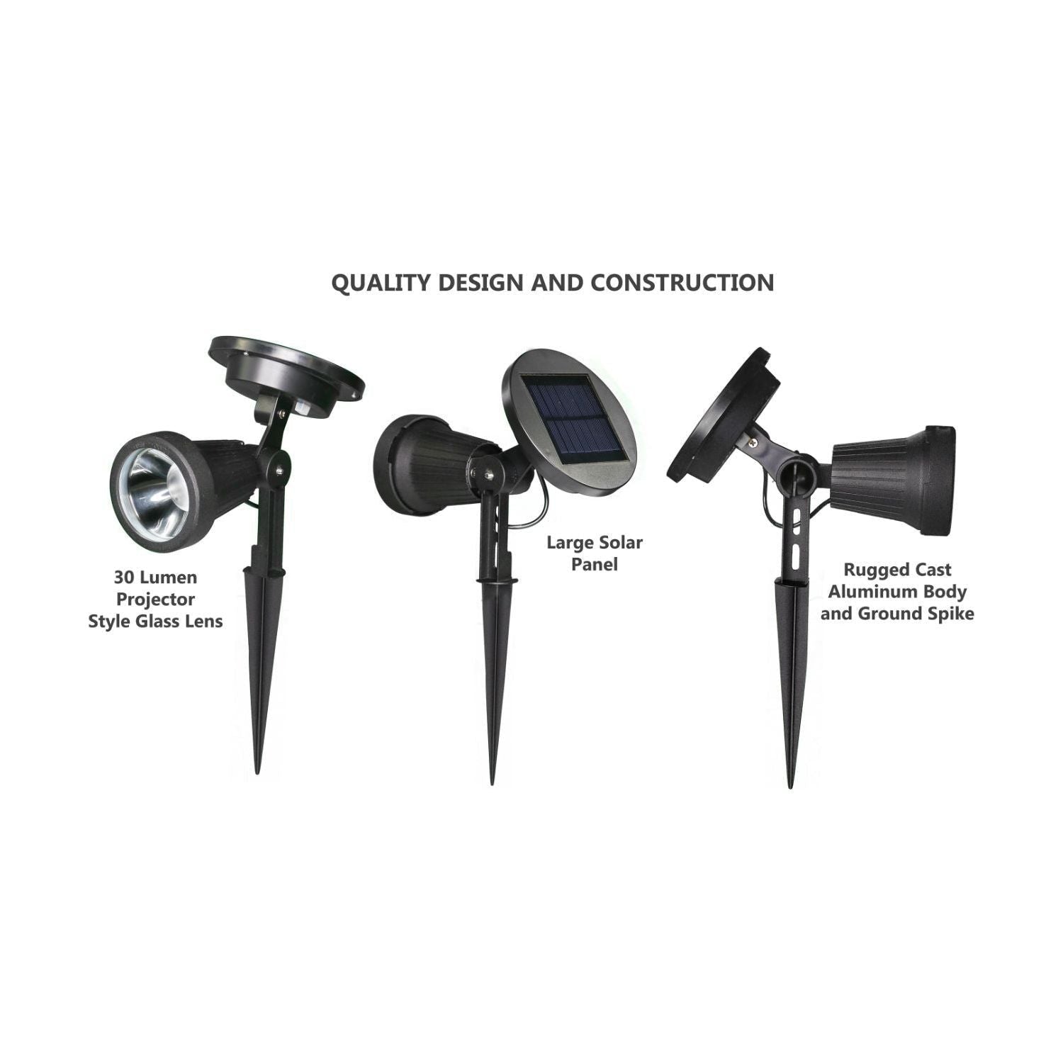 Classy Caps - High Performance Solar Spotlight - Lights Canada