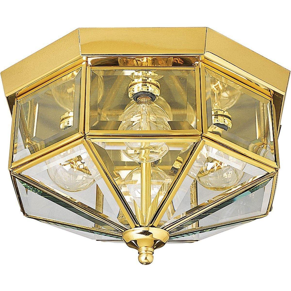 Progress Lighting - Beveled Glass Flush Mount - Lights Canada