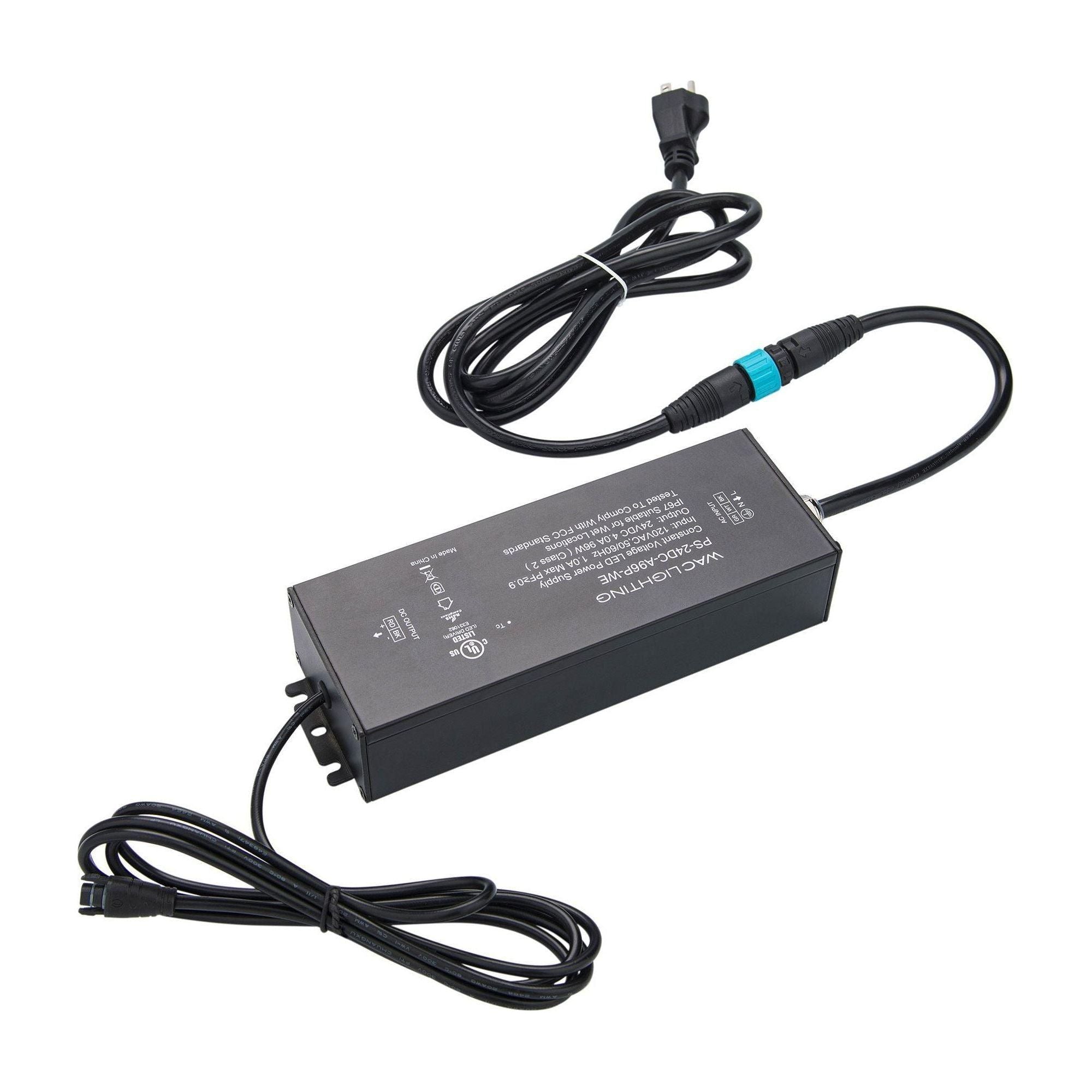 WAC Lighting - Wet Location Sealed Plug-In Electronic Transformer for Outdoor 24V Strip Lights 120V Input 100W Max - Lights Canada