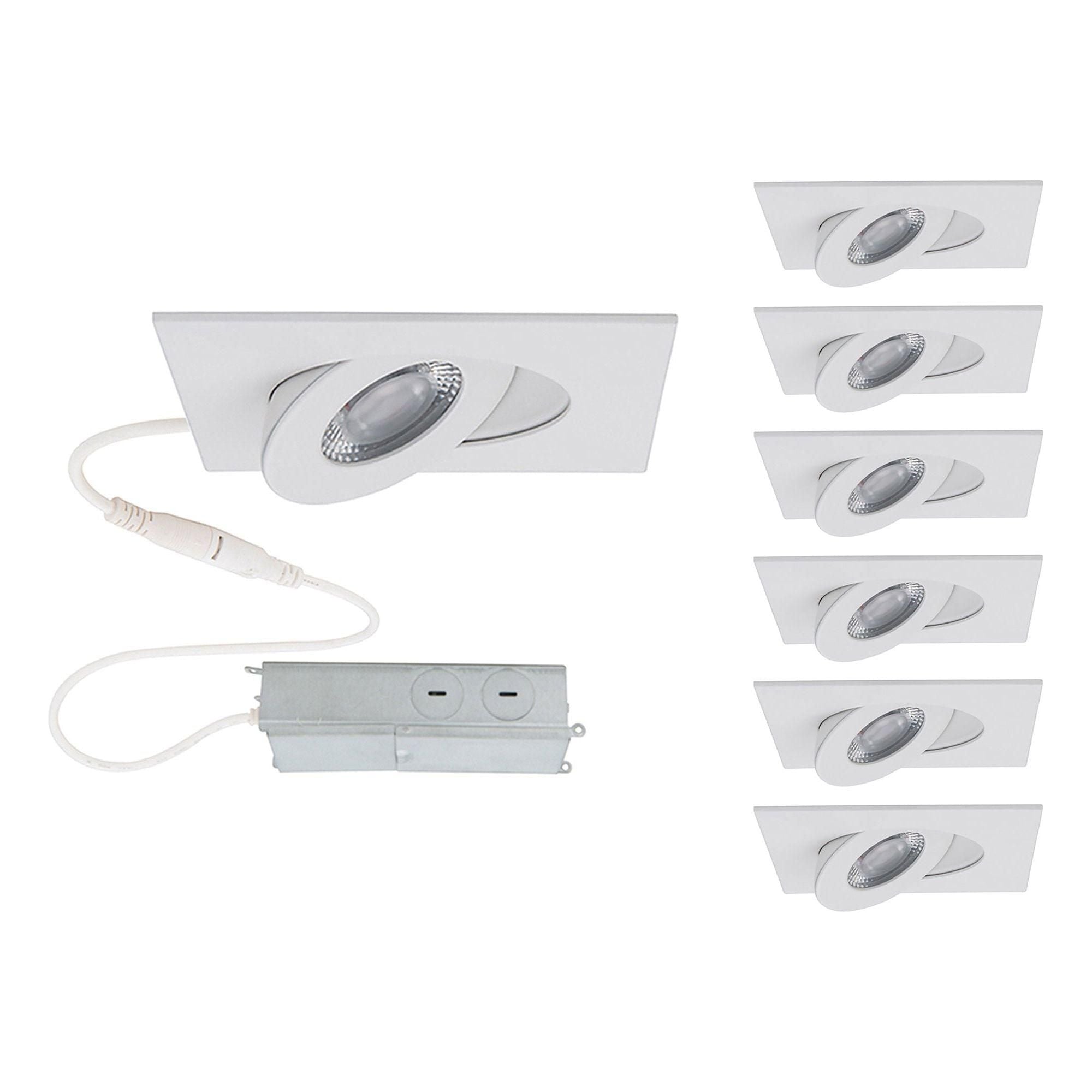 WAC Lighting - Lotos 2" LED 1-Light Square Adjustable Recessed Kit (Pack of 6) - Lights Canada