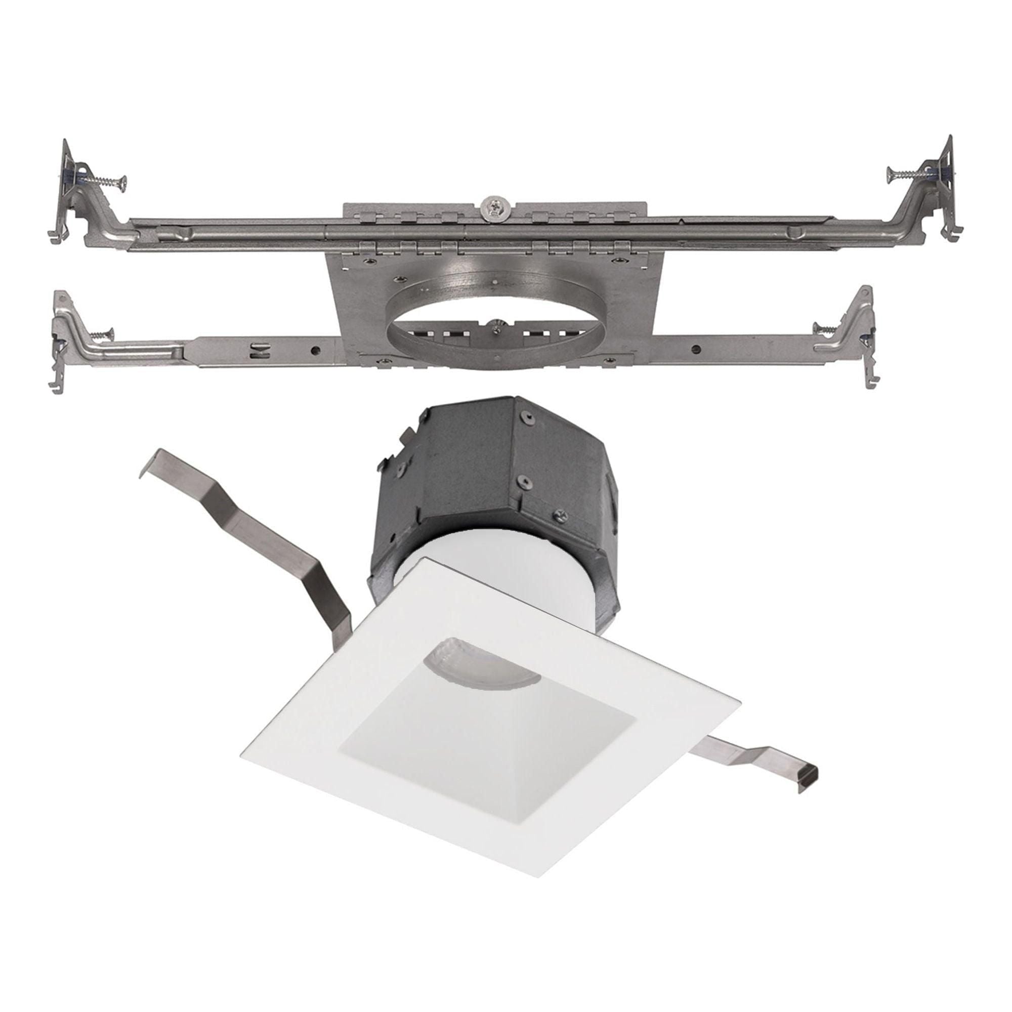 WAC Lighting - Pop-in 4" LED Square New Construction Recessed Kit 5-CCT Selectable (Pack of 2) - Lights Canada