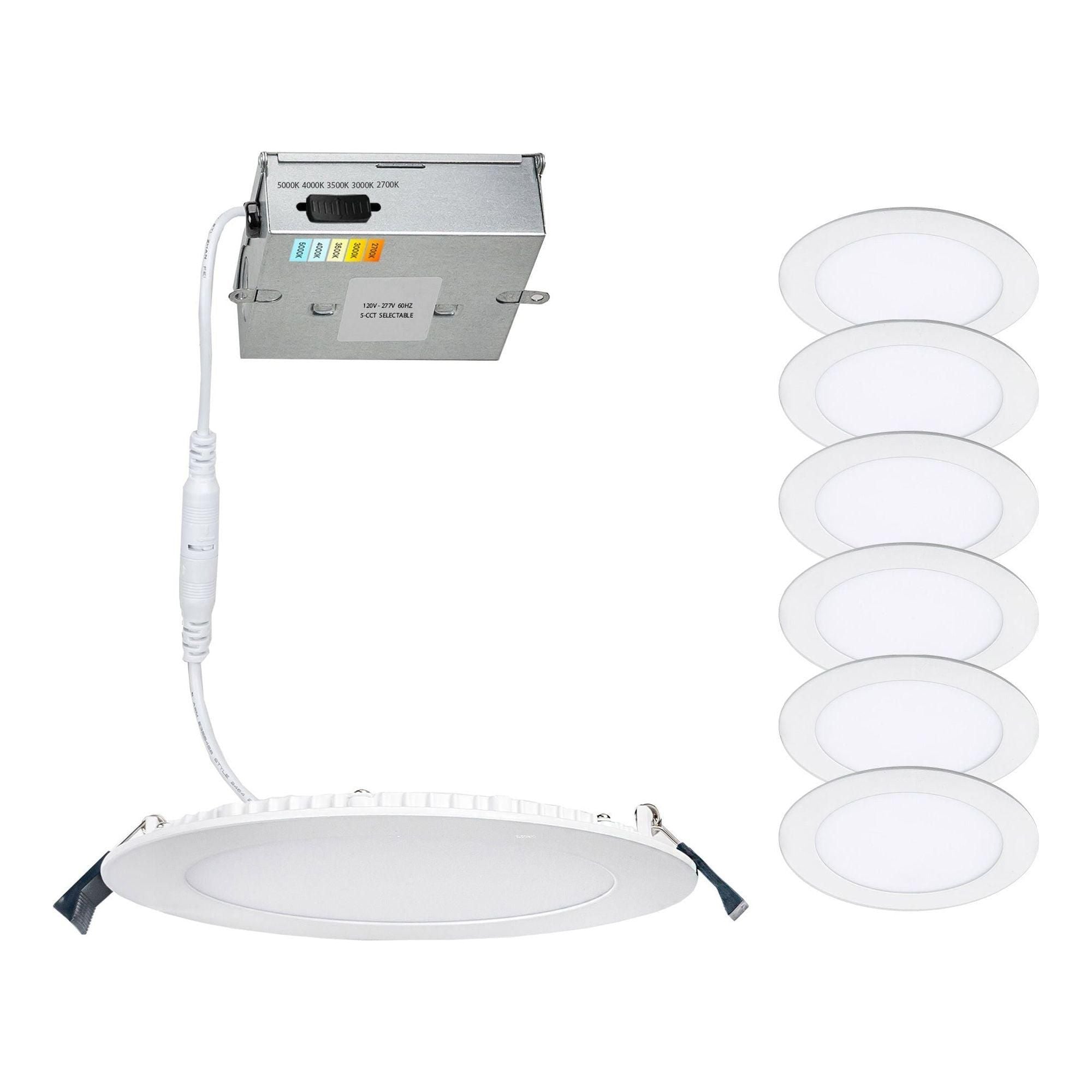 WAC Lighting - Lotos 4" LED Round 5-CCT Selectable Recessed Kit (Pack of 6) - Lights Canada