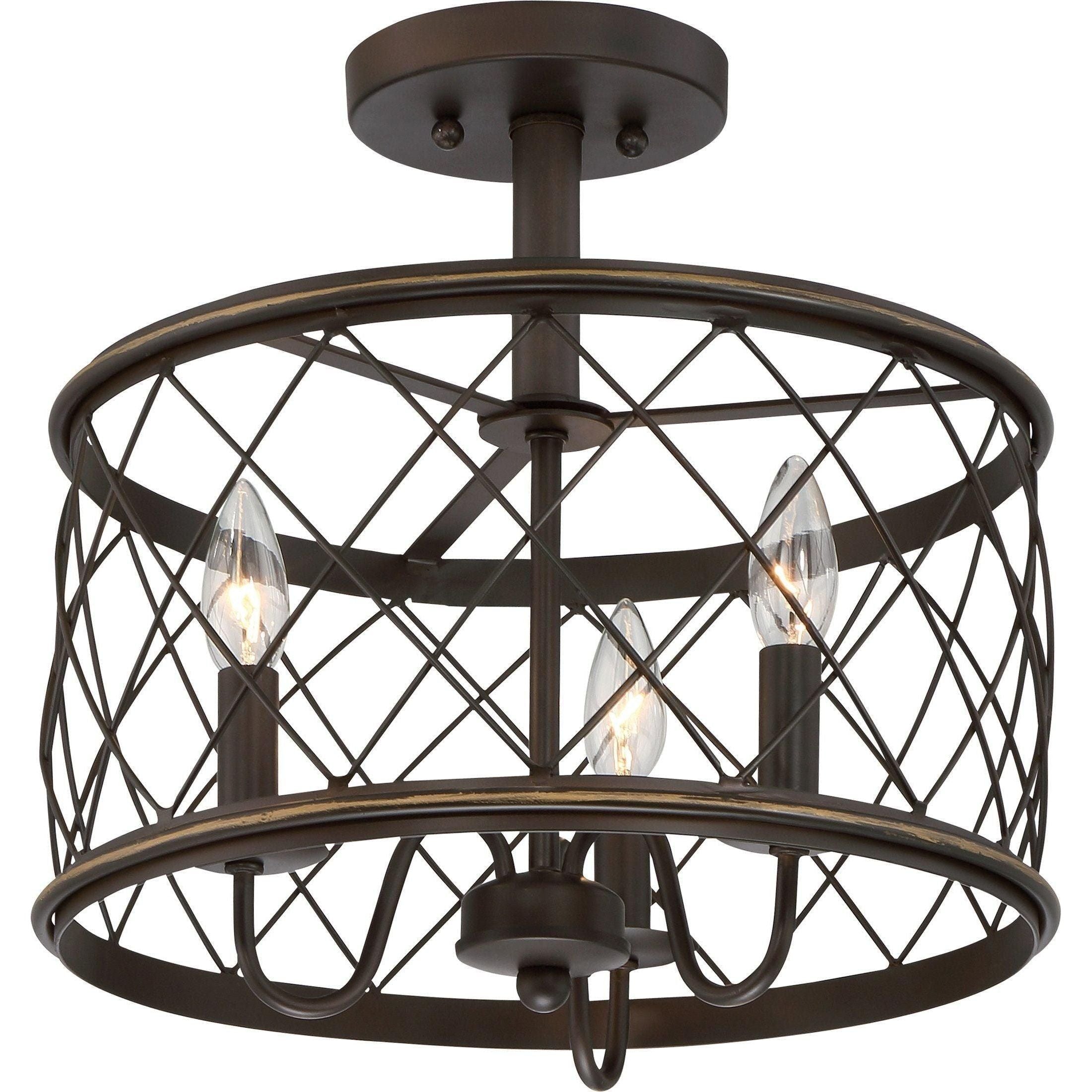 Quoizel - Dury Semi Flush Mount - Lights Canada
