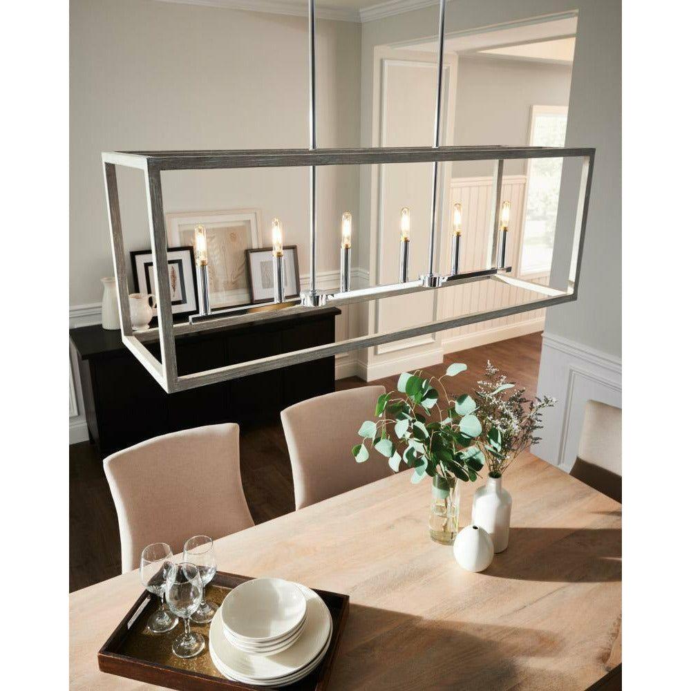 Generation Lighting - Moffet Street 6-Light Linear Suspension (with Bulbs) - Lights Canada