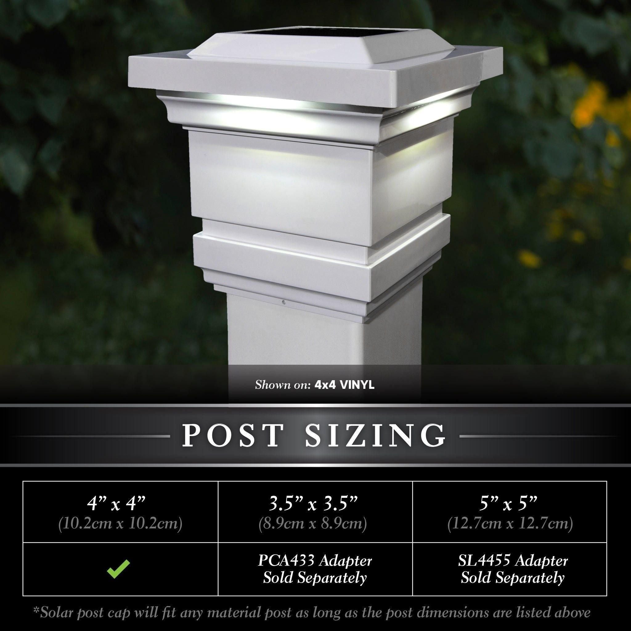 Classy Caps - 4x4 Classy Solar Post Cap - Lights Canada