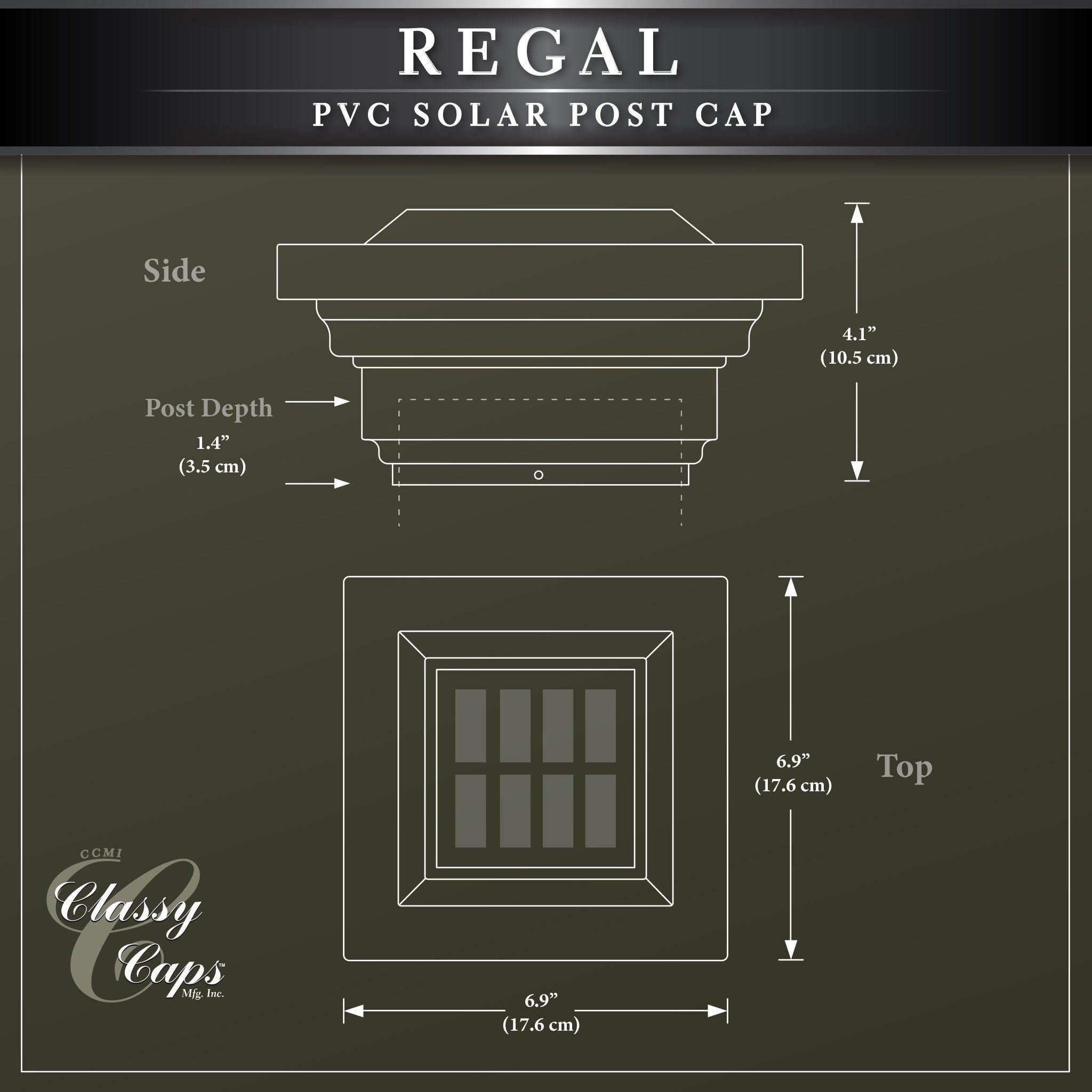 Classy Caps - 4x4 Regal Solar Post Cap - Lights Canada