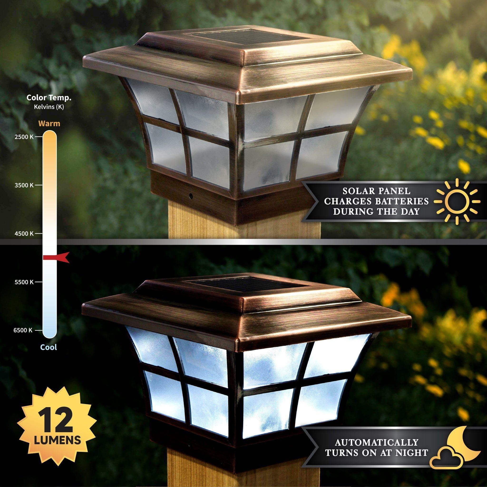 Classy Caps - 4x4 Prestige Solar Post Cap - Lights Canada